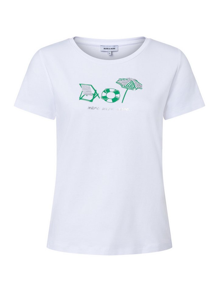 MORE&MORE Kurzarmshirt stretchiges Baumwollshirt, Summervibes
