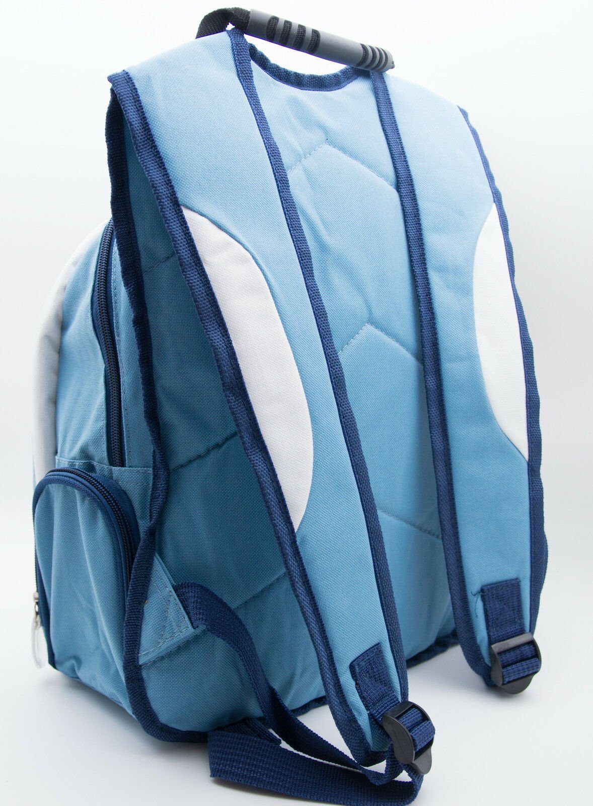 Kamber Office Rucksack Sky Blau-Weiß gepolsterter Rücken 4 Taschen als  Schulrucksack oder Sport Rucksack und Freizeitrucksack