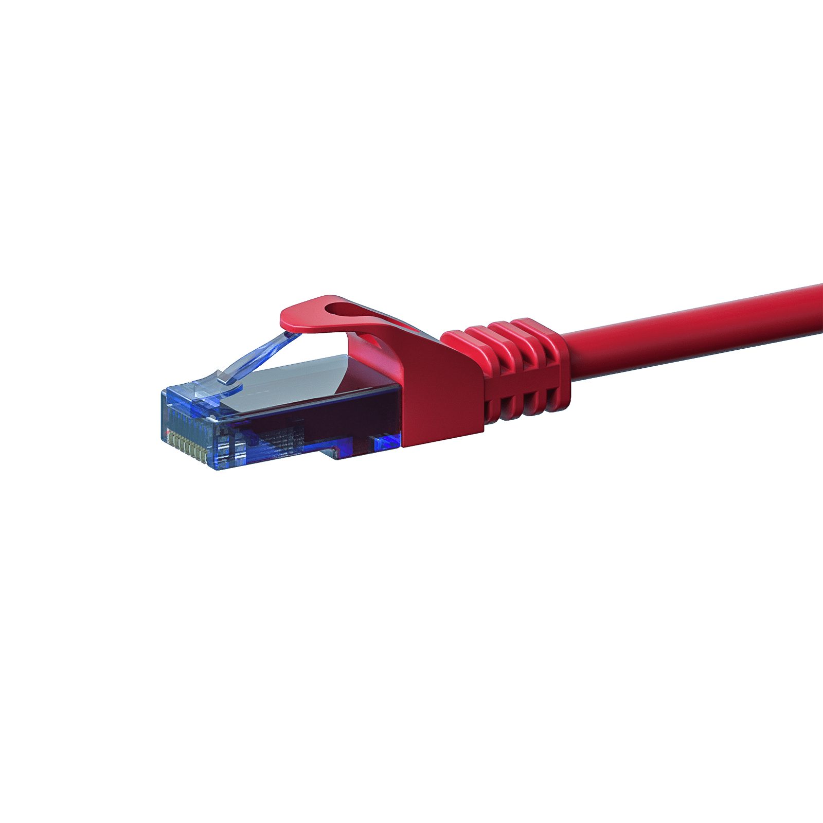 Danicom CAT6a Netzwerkkabel 100% Kupfer - U/UTP - 0,15 Meter - Rot Netzwerkkabel, RJ45, RJ45 (15 cm), Cat6a, 100% Kupfer