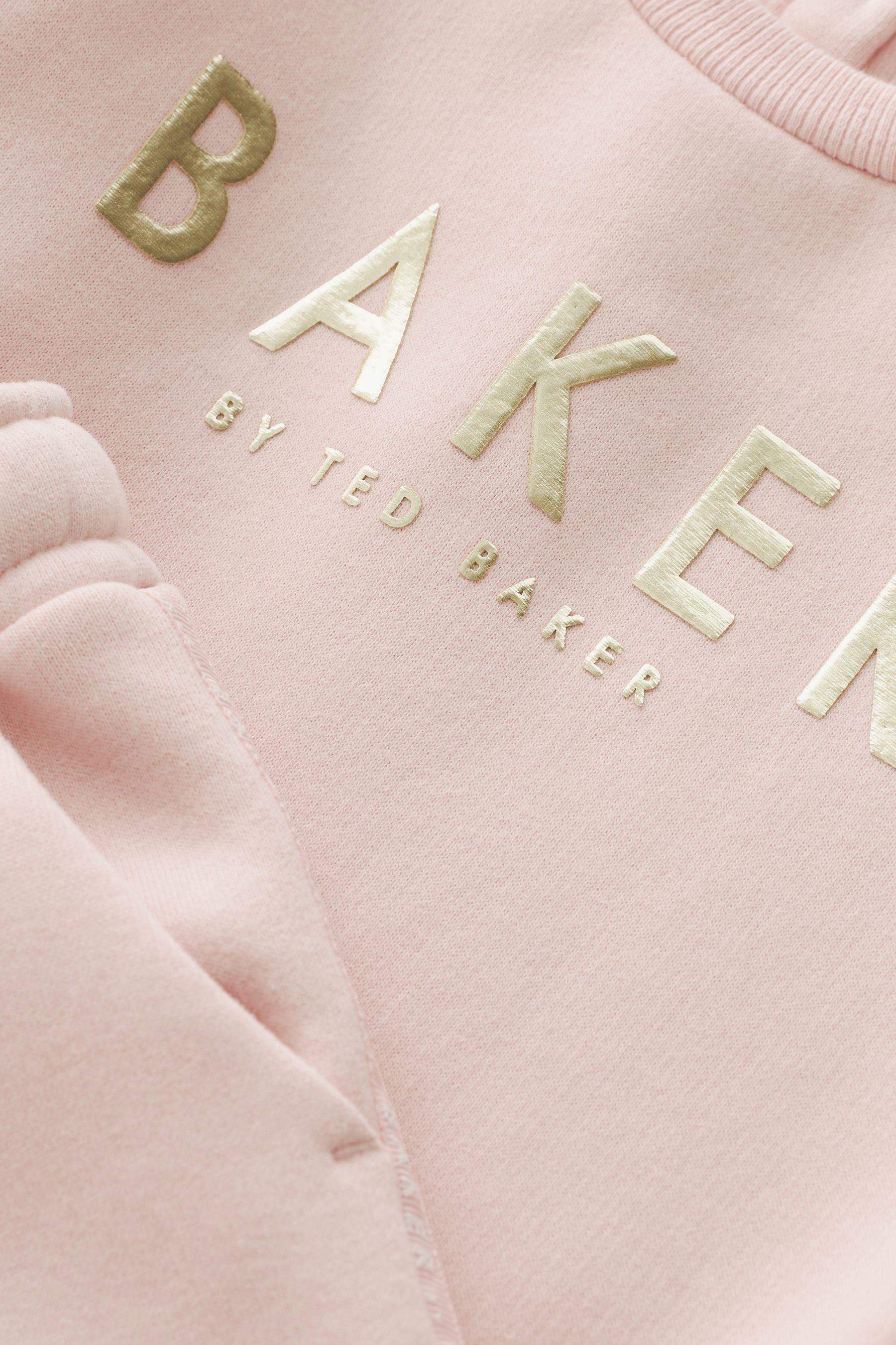 mit Baker Pink Baker by Baker (2-tlg) Baker Fliege Ted Ted by Sweatanzug Jogginganzug
