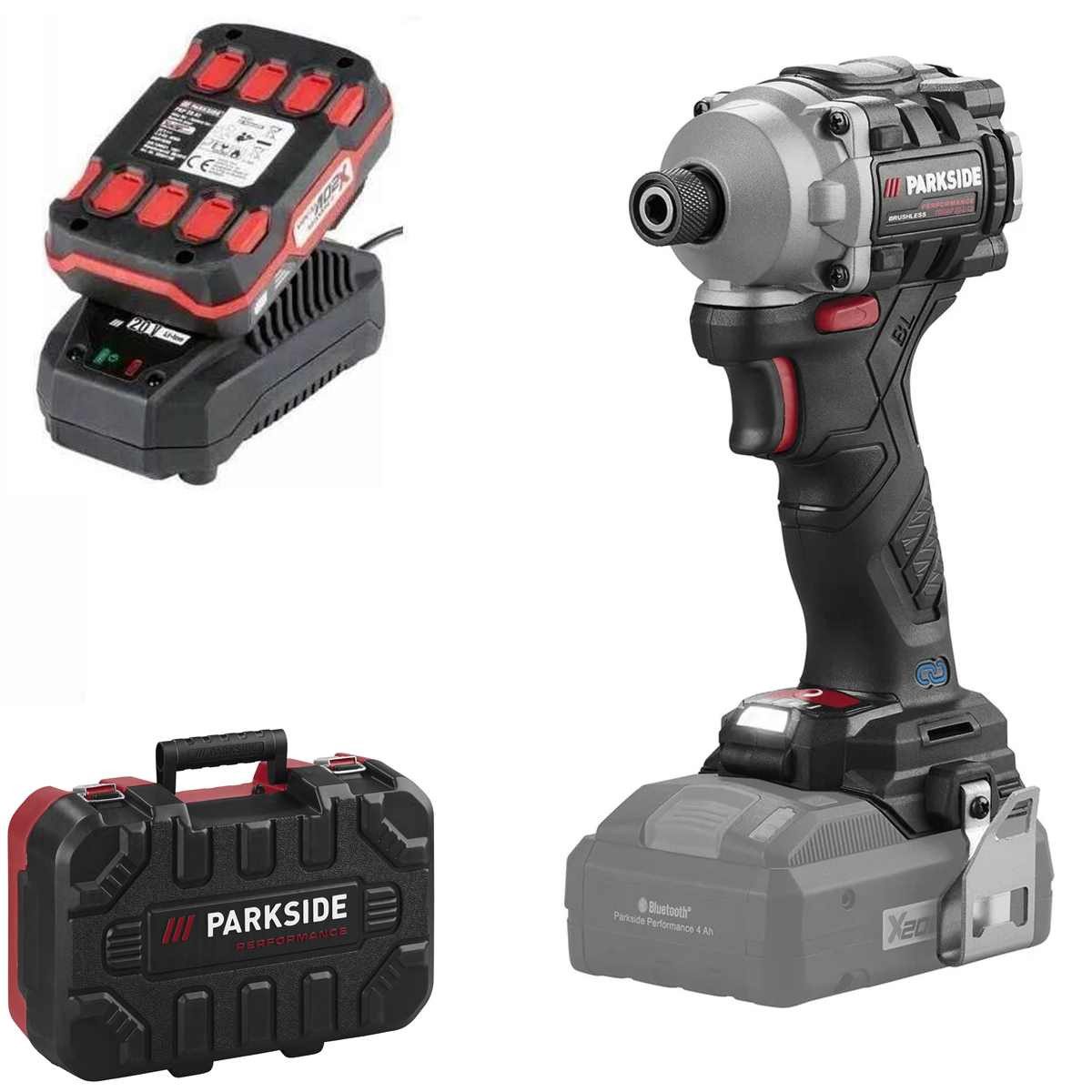 PARKSIDE PERFORMANCE® Akku-Drehschlagschrauber Akku-Drehschlagschrauber 1/4" PDSSAP 20-Li, Akku 2 Ah, Ladegerät