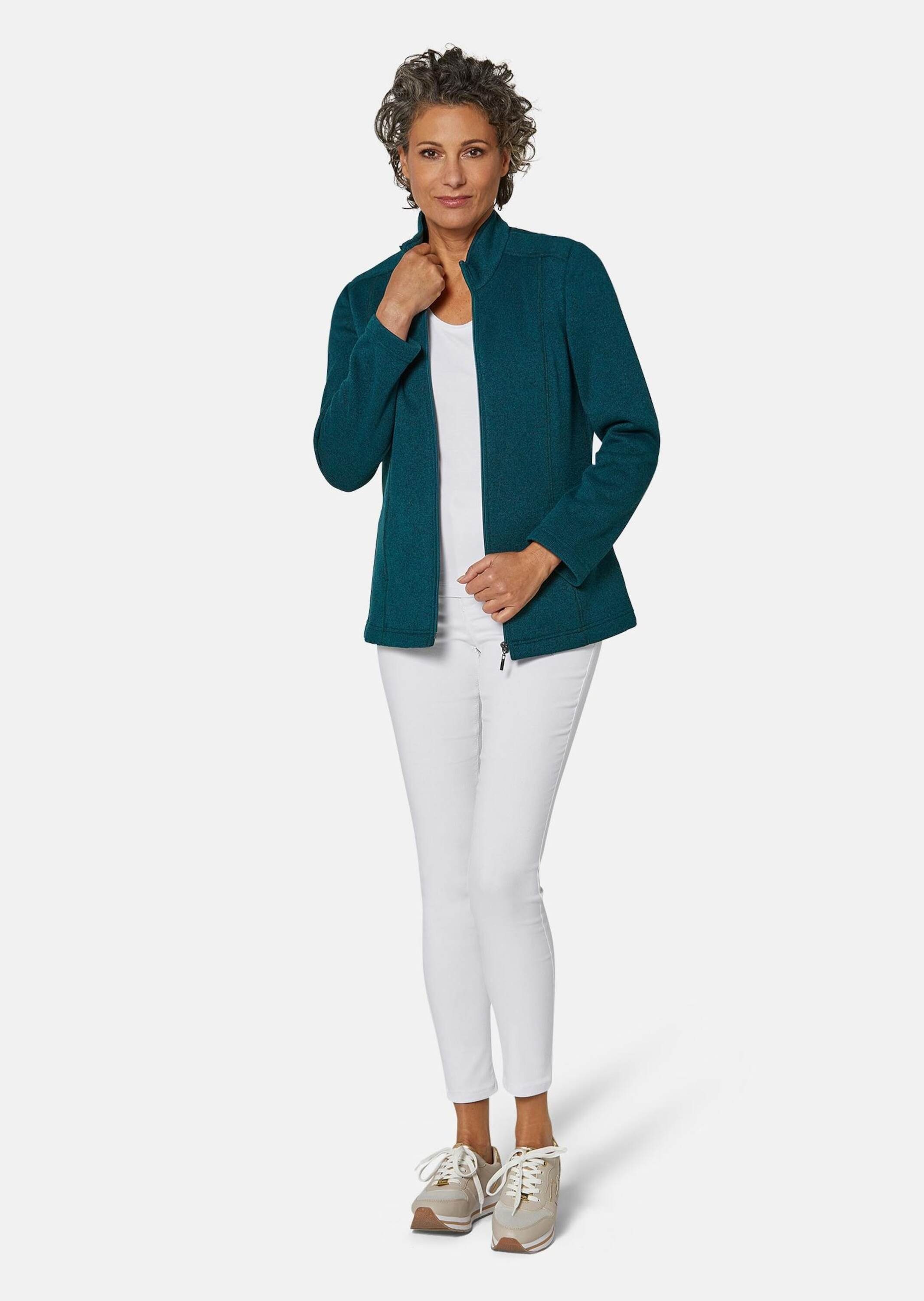 GOLDNER Fleecejacke Kurzgröße: Kuschelweiche Strickfleece-Jacke günstig online kaufen