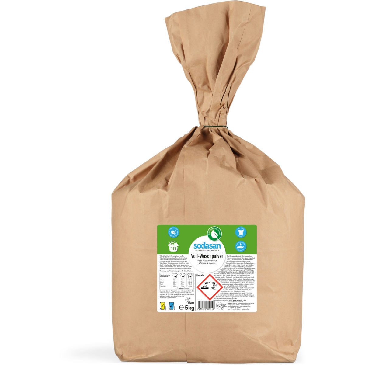 Sodasan SODASAN Voll-Waschpulver Limette 5 kg Colorwaschmittel