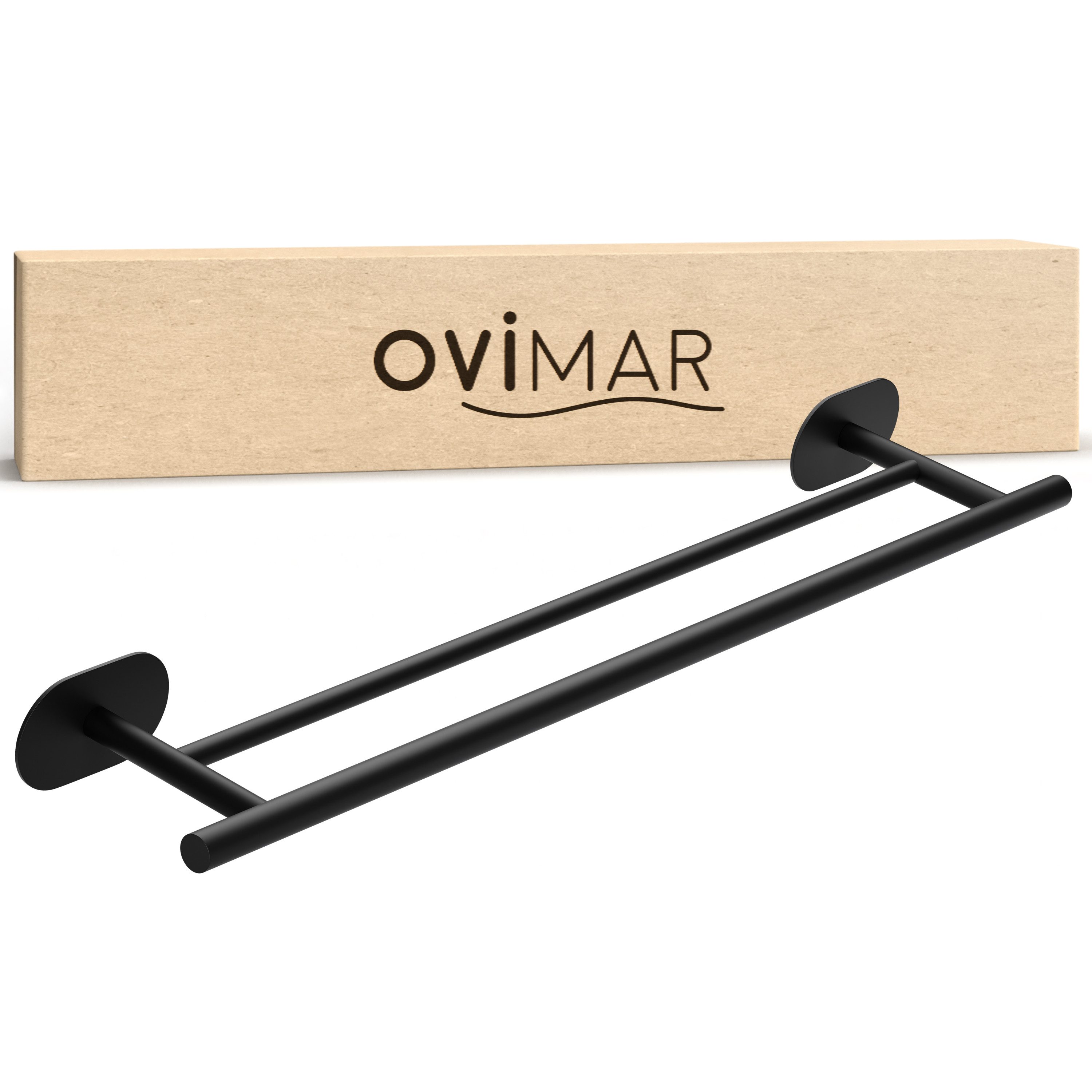 ovimar Handtuchstange Mosken, aus Edelstahl in Schwarz zur Zum Kleben günstig online kaufen