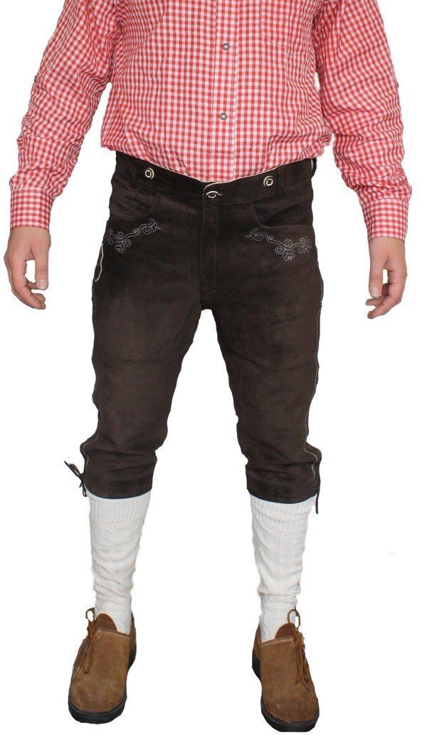 German Wear Trachtenlederhose GW823 dunkelbraun Kniebundhose günstig online kaufen
