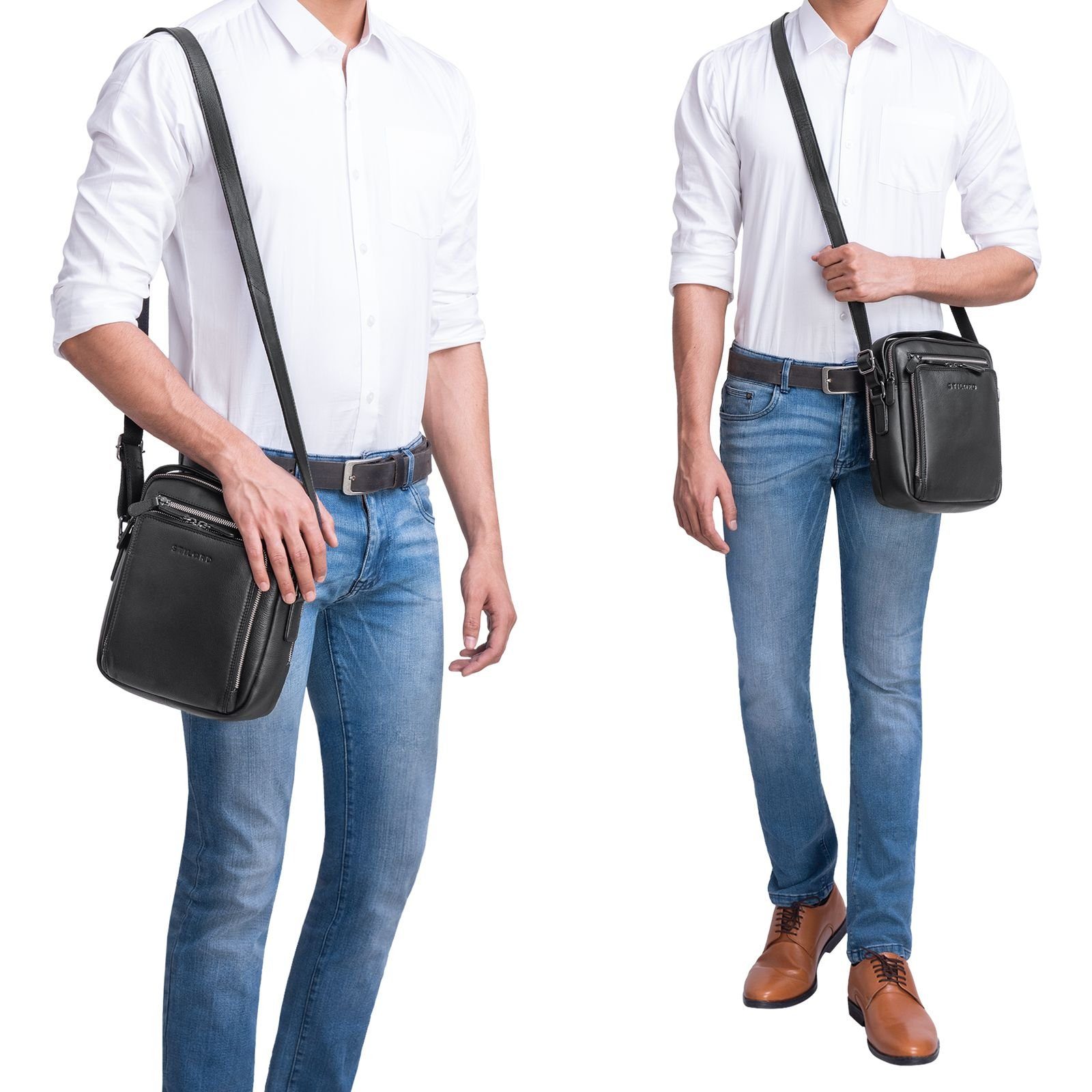 STILORD Schultertasche STILORD "Ilkay" Männer Tasche Leder Klein günstig online kaufen