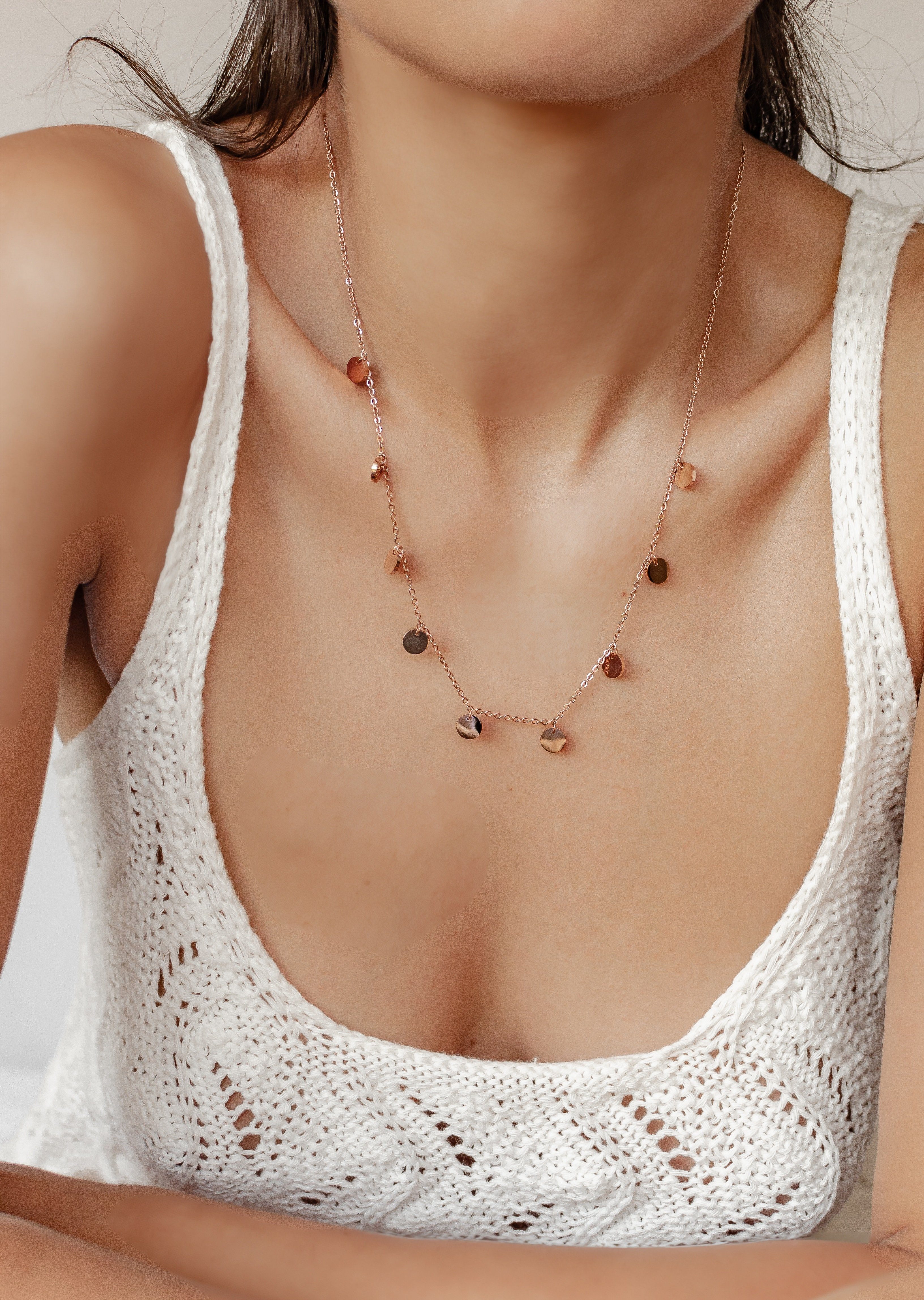 Hey Happiness Charm-Kette Geo Plättchen Anhänger günstig online kaufen