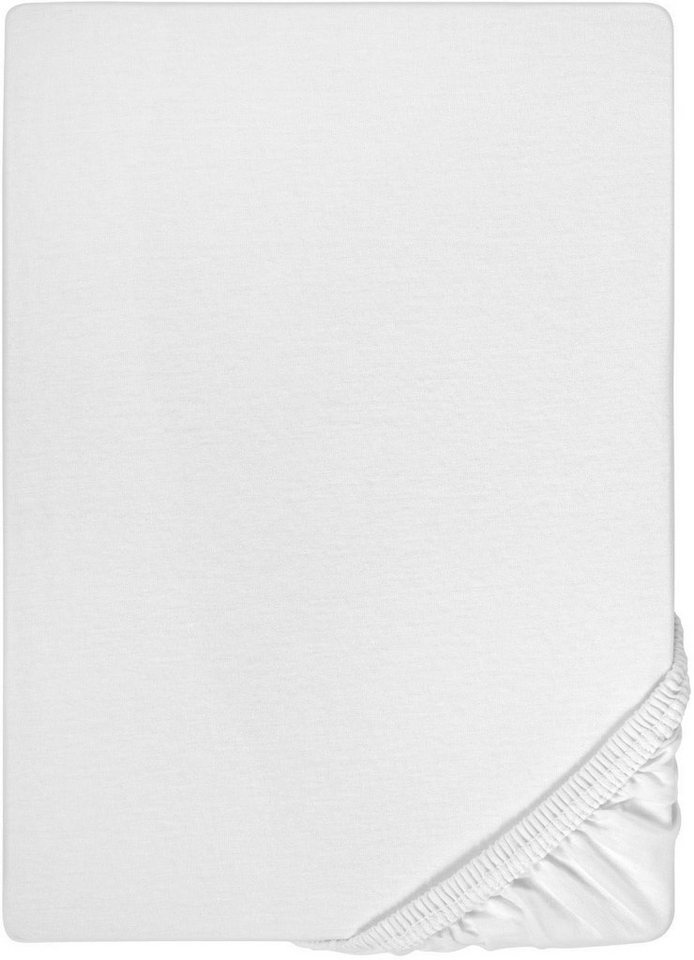 Biberna Spannbettlaken Marc, Jersey, Gummizug: rundum, (1 Stück), aus Baumwolle, für Matratzen bis 22 cm Höhe, Bettlaken, Spannbetttuch