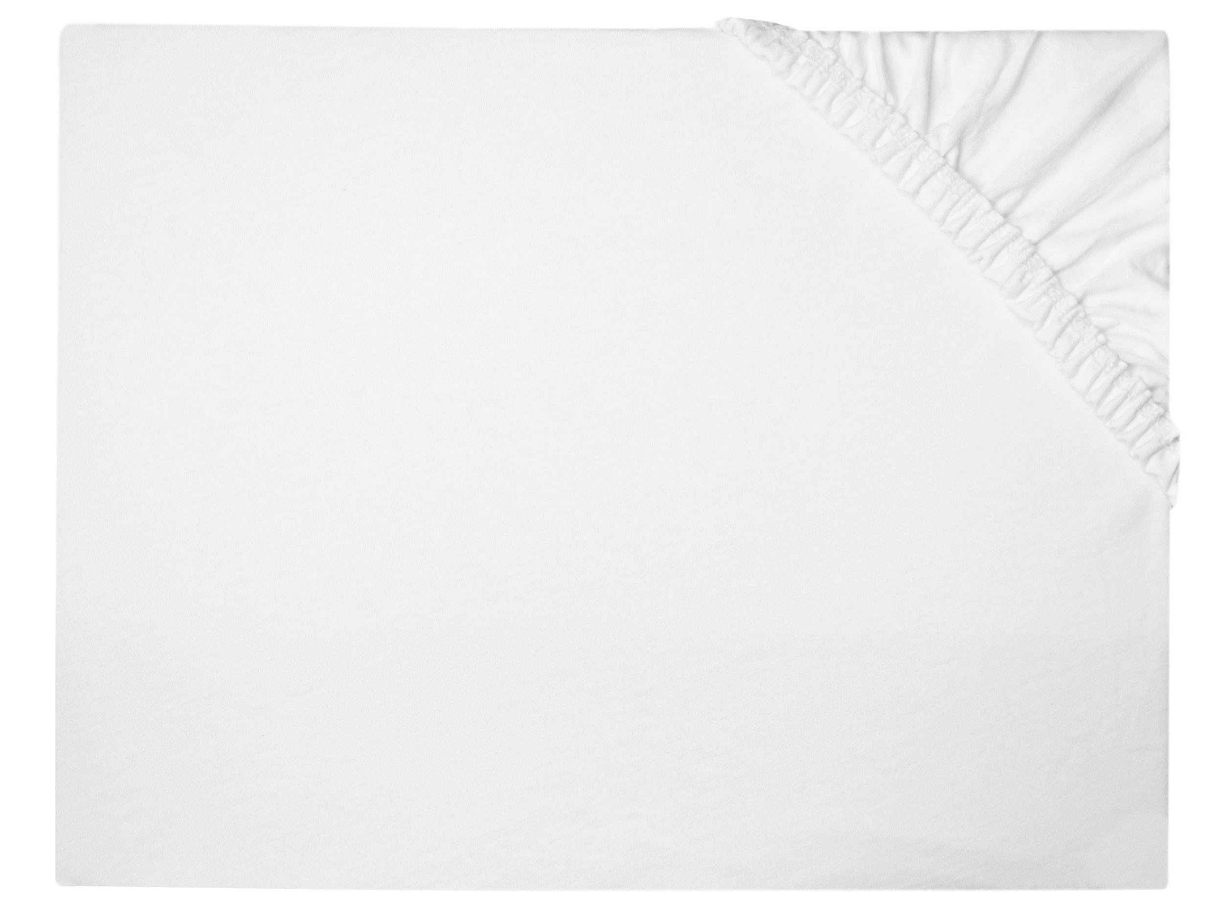 ZOLLNER Spannbettlaken, Feinjersey, Gummizug: rundum, 140 x 200 cm, 100% Baumwolle