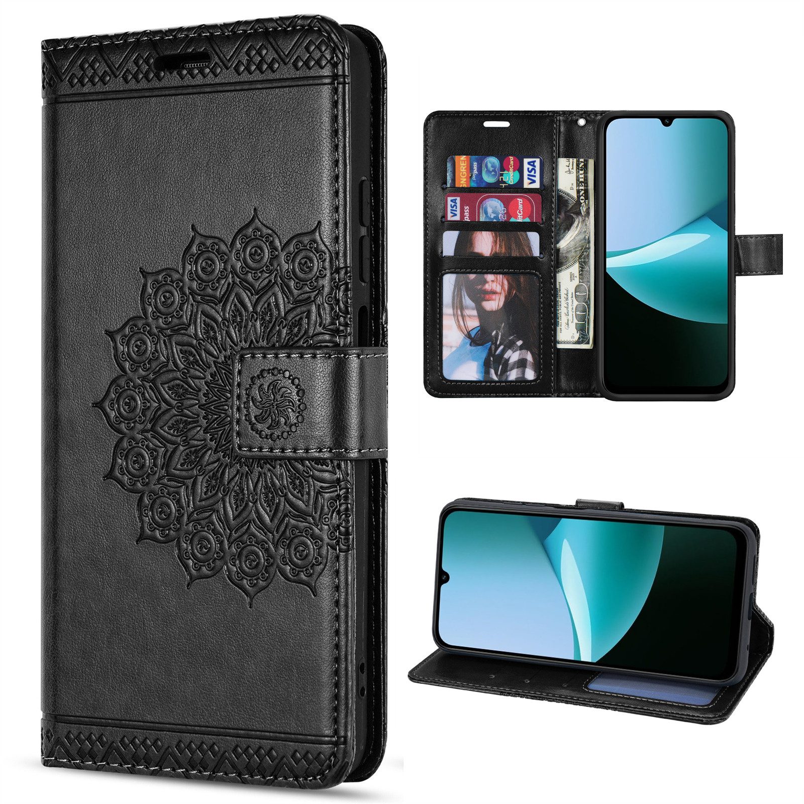betterfon Handyhülle Handytasche für Xiaomi Redmi 15C Klapphülle Wallet, Wallet Case mit Kartenfächern Magnetverschluss und weicher Innenhülle