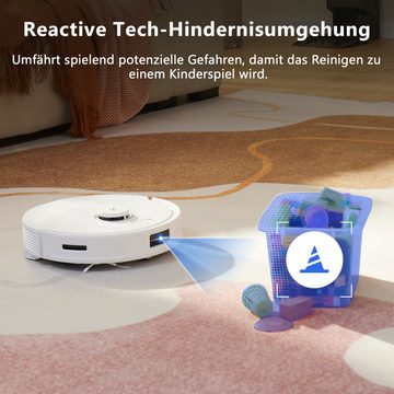 Roborock Saugroboter Q8 Max, 59,00 W, 5500 Pa, mit DuoRoller-Bürste, No-Go-Zonen, Reinigung entlang der Bodenlinie, 3D-Zeichnung, App & Alexa Connect(Q7 max Aktualisierung)