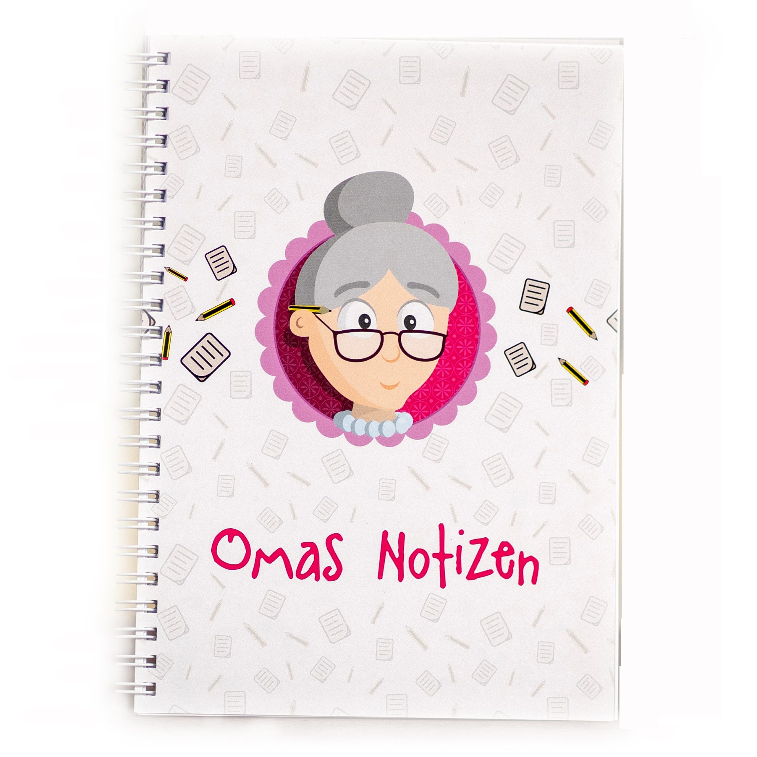 MyOma Notizbuch Spiral Notizheft "Omas Notizen", inklusive Glückwunschkarte für den besonderen Anlass