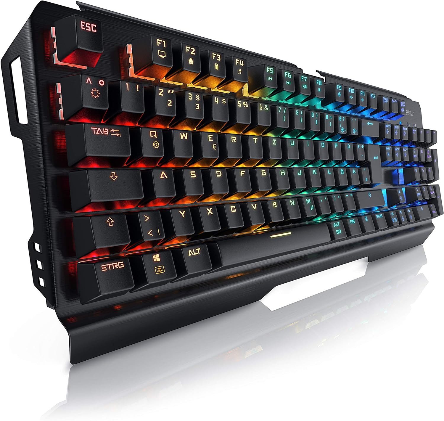 Titanwolf Gaming-Set - Mechanisches Keyboard, Mouse & Mousepad Tastatur-, Maus- und Mauspad-Set, Anti-Ghosting, LED 19 Modi, Makro, 10800dpi, XXL Schreibtischunterlage