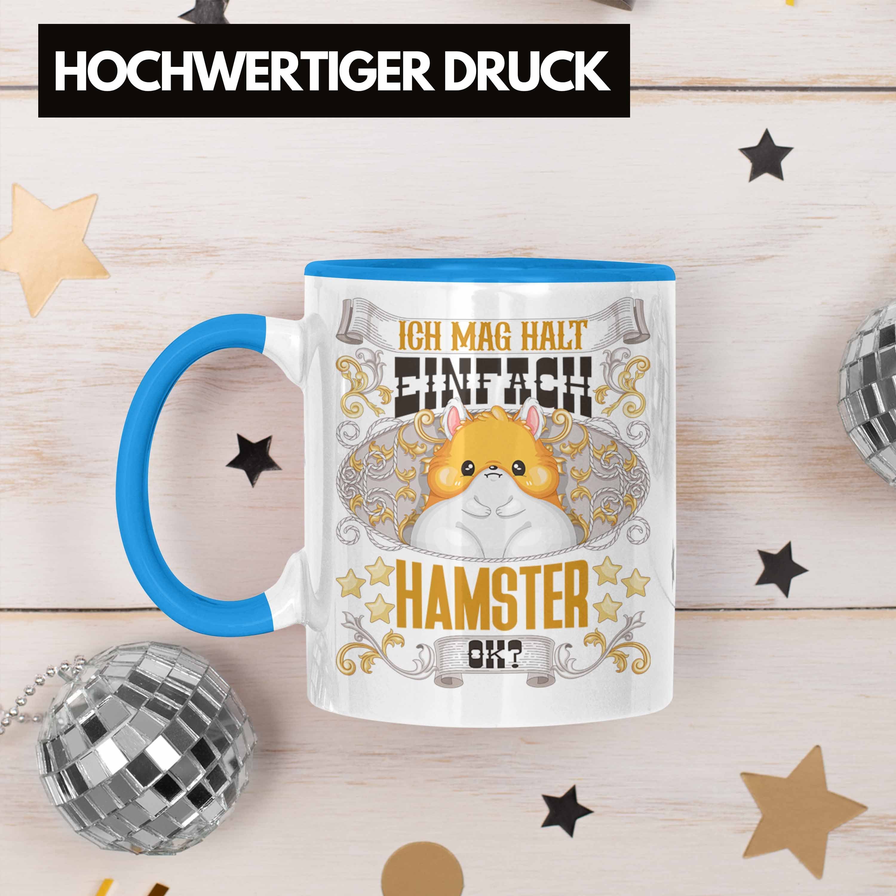 Besitzer Tasse - Trendation Hamster Tasse Geschenk Hamster Trendation Spruch Geschenkid Blau