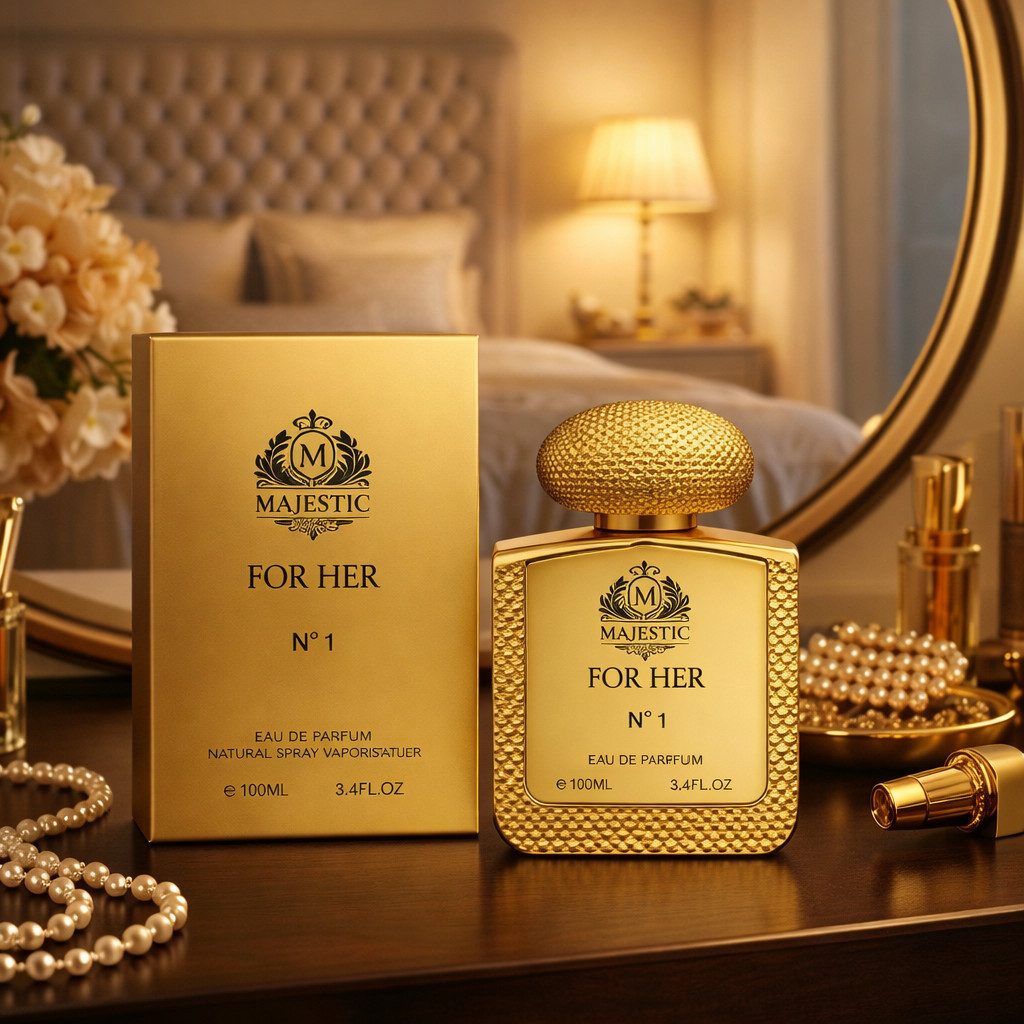 MAJESTIC LONDON Eau de Parfum Majestic for Her No.1 Damenduft Blumig, Rose, Frisch, Fruchtig 100 ml, 1-tlg., Hergestellt in UK, Luxuriöser Damenduft, Langanhaltend