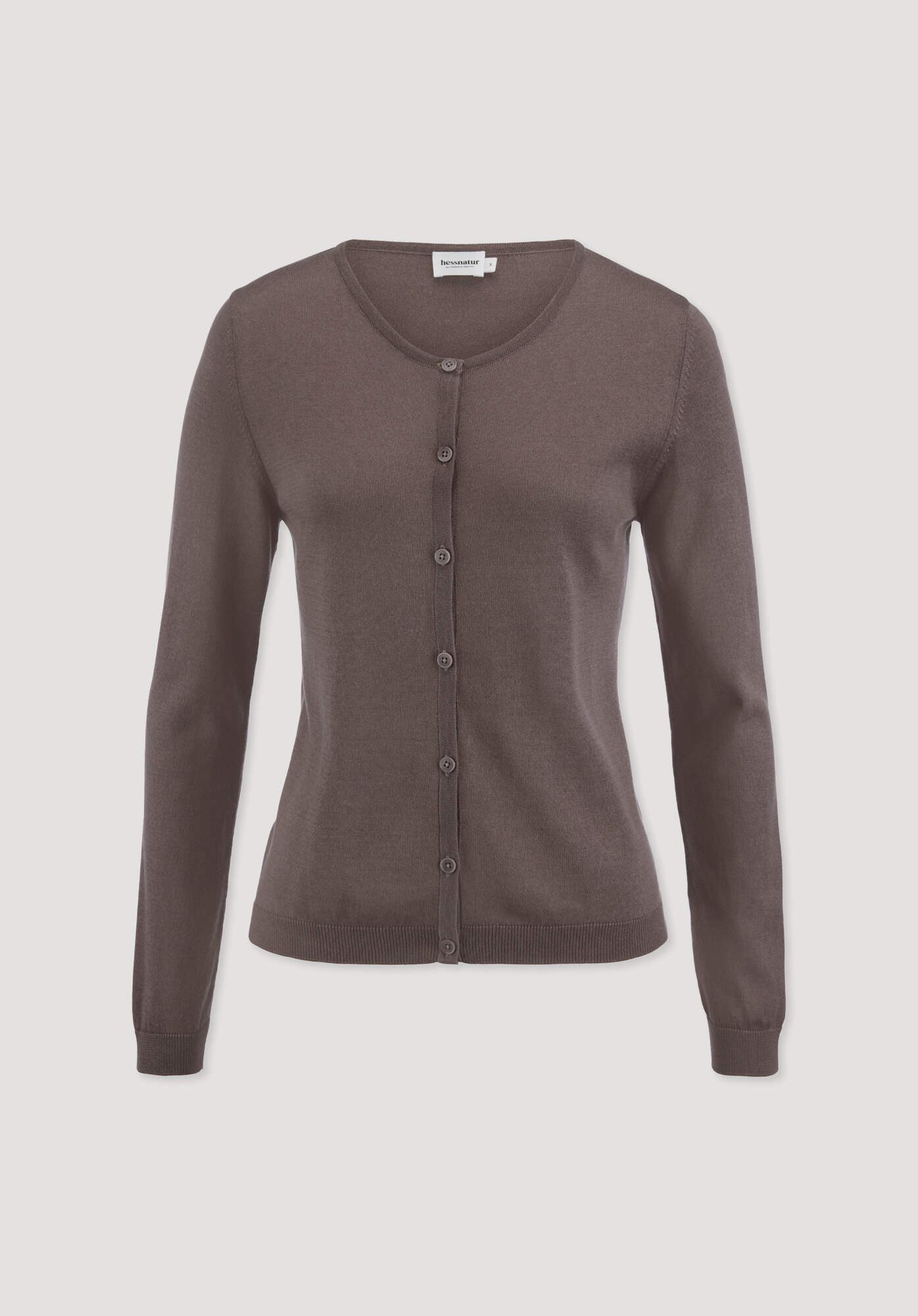 Hessnatur Strickjacke aus TENCEL™ Lyocell mit Bio-Baumwolle (1-tlg)