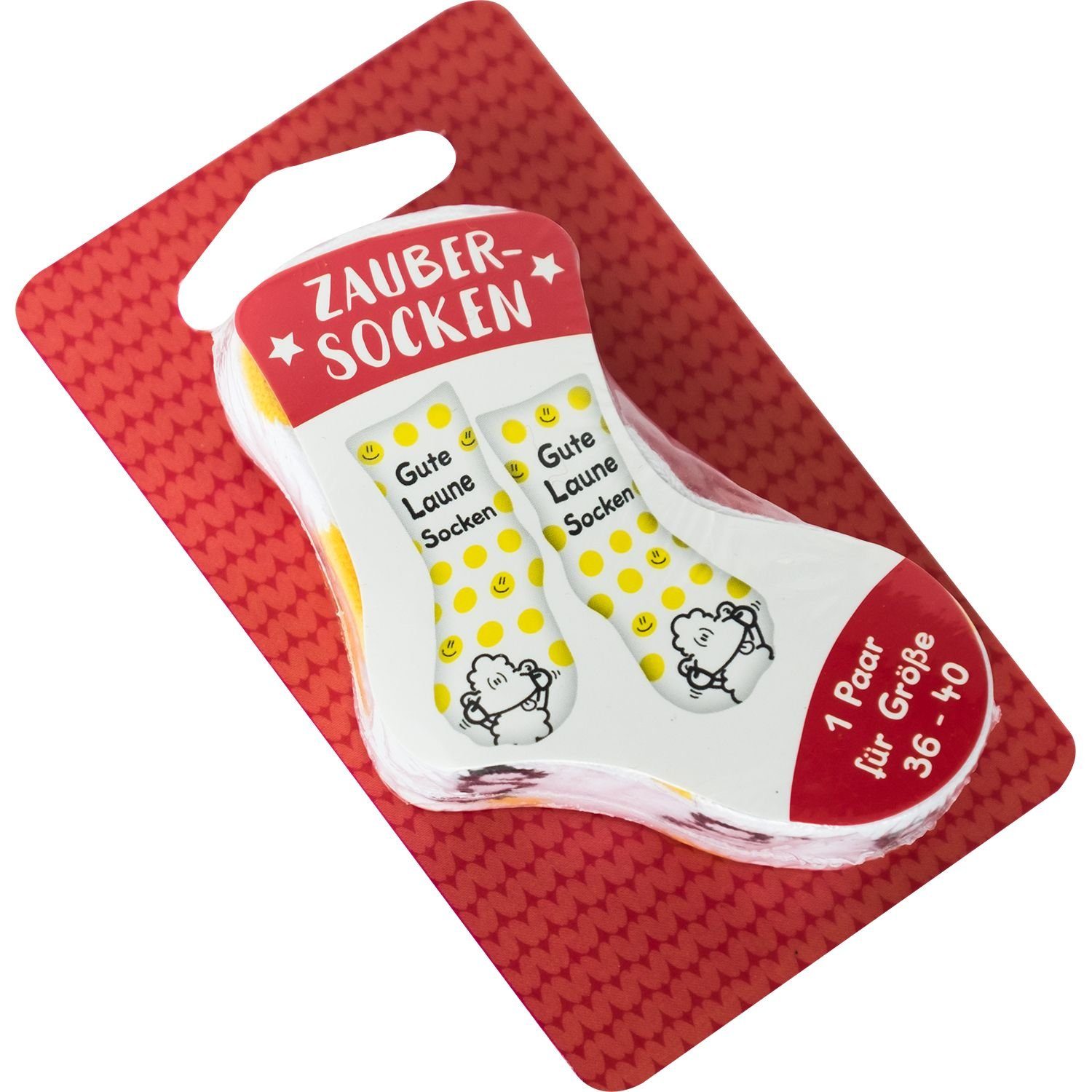 Sheepworld Freizeitsocken Zaubersocken »Gute Laune Socken« (Packung, 1-Paar, 1 Set) mit Logoschriftzug "Gute Laune Socken" – Bild 3 von 3