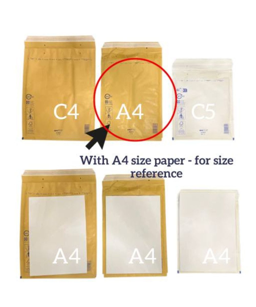 aroFOL® Briefumschlag aroFOL CLASSIC Luftpolstertaschen braun DIN A4, Aufreiß-Perforation, Stanzloch für Musterklammern, recycelbar