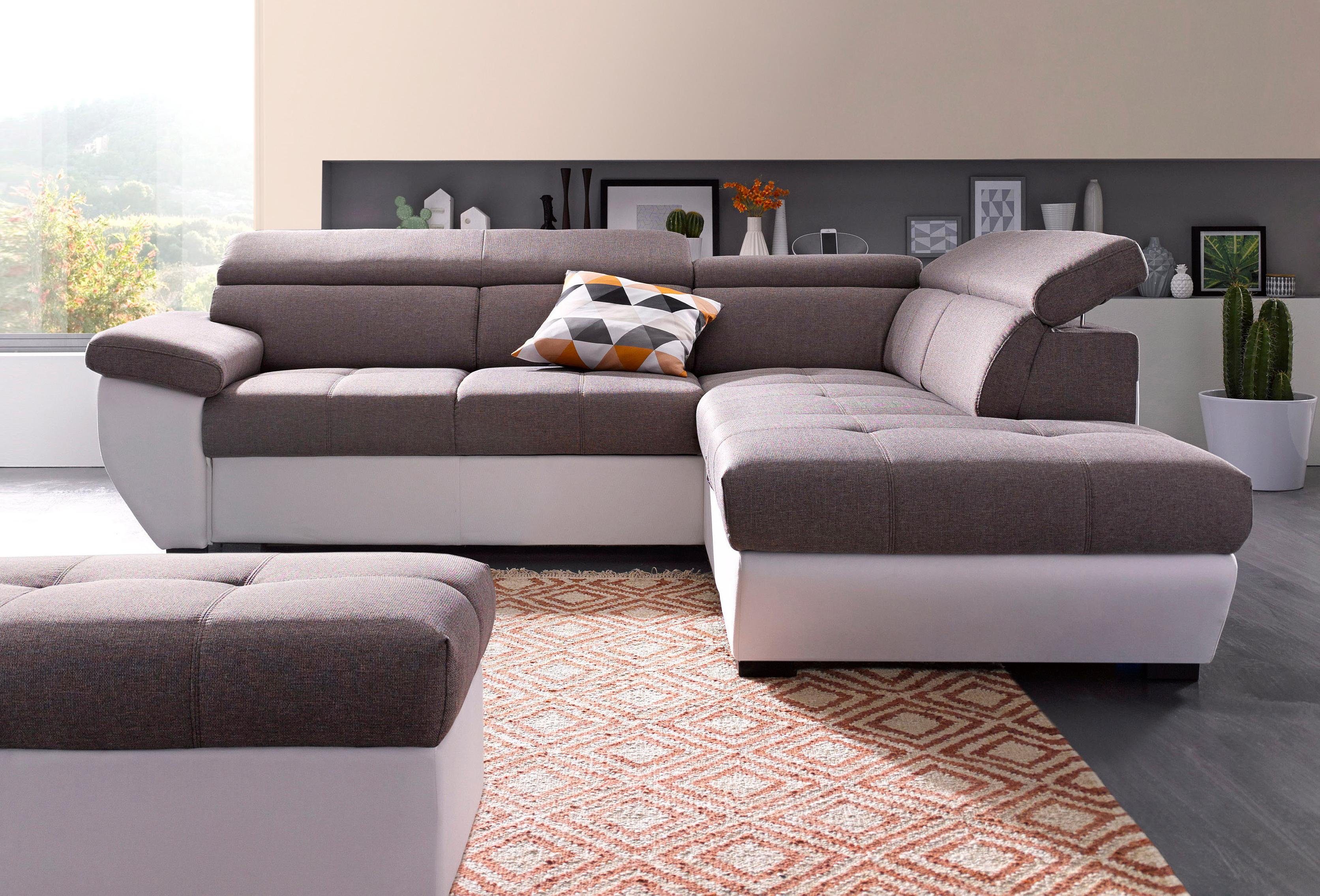 COTTA Ecksofa Speedway L-Form, mit Kopfteilverstellung, günstig online kaufen