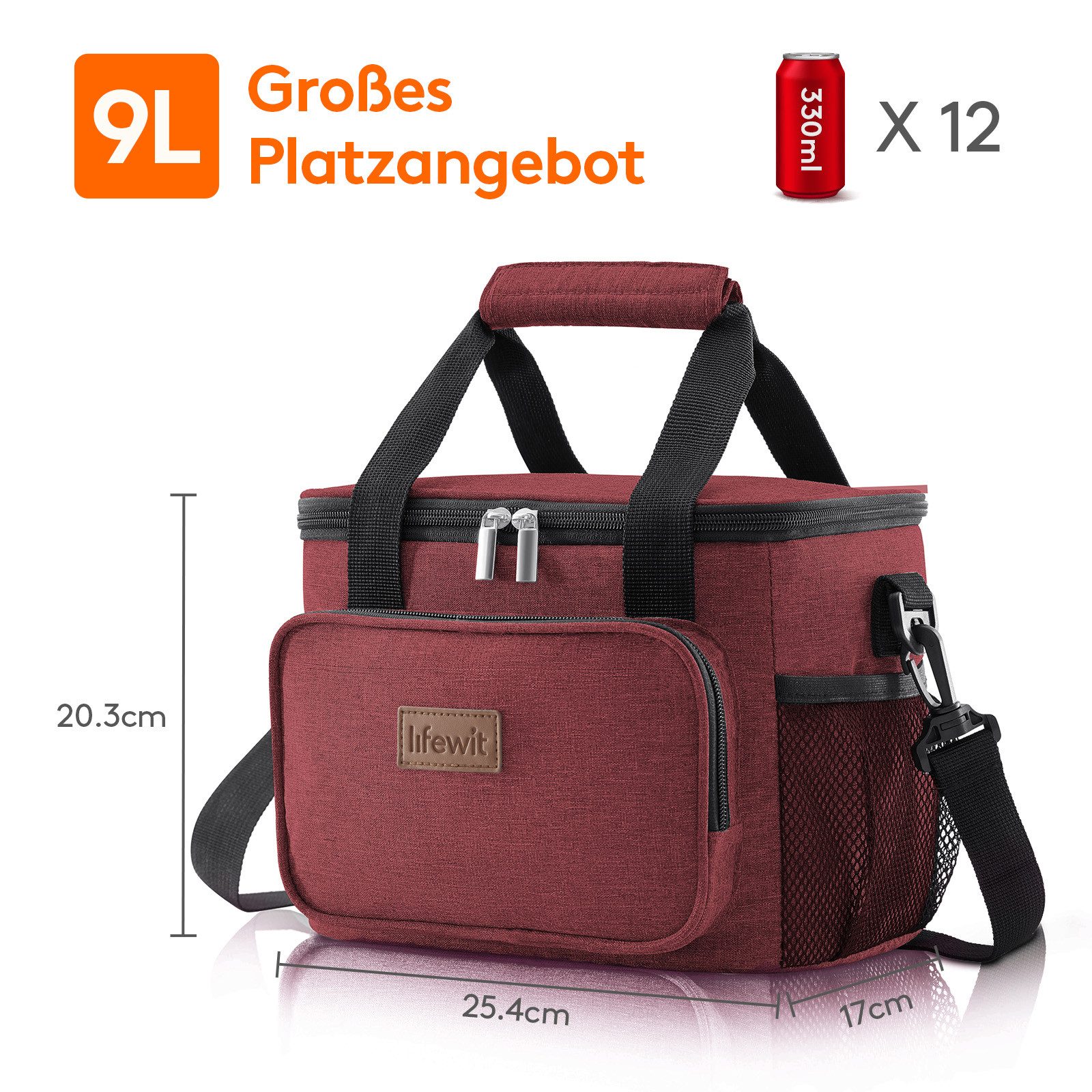 Lifewit Picknicktasche Kleine isolierte faltbare Kühltasche wasserdicht für Lunch und Strand.