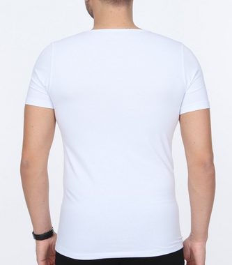 NAHLE Unterhemd 3er Pack Business Unterhemd mit Kurzarm und V-Ausschnitt für Herren (3-St)
