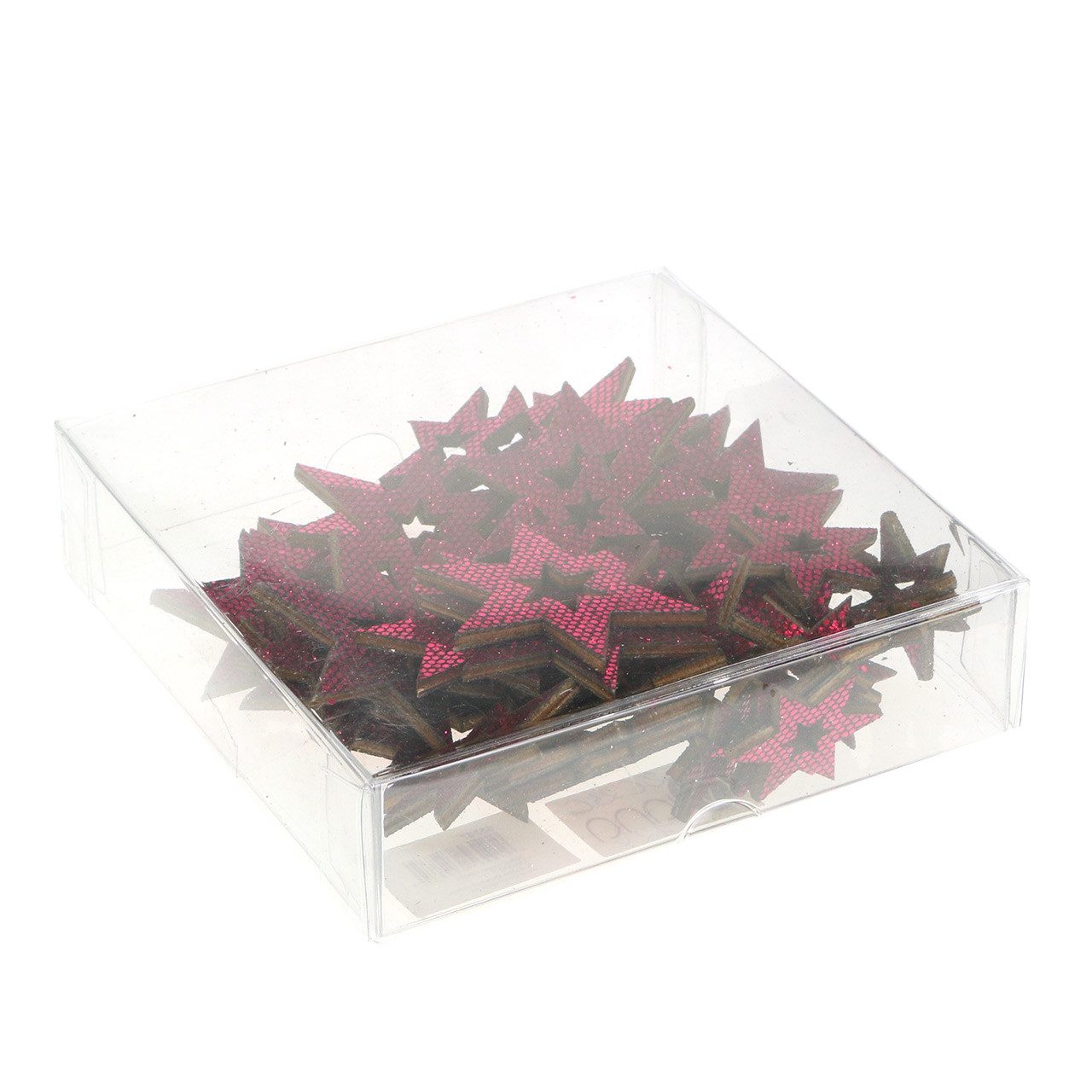 Florists Products Weihnachtsmann Streudeko Holzsterne Lila 3-5cm, 48 Stück - Party- &