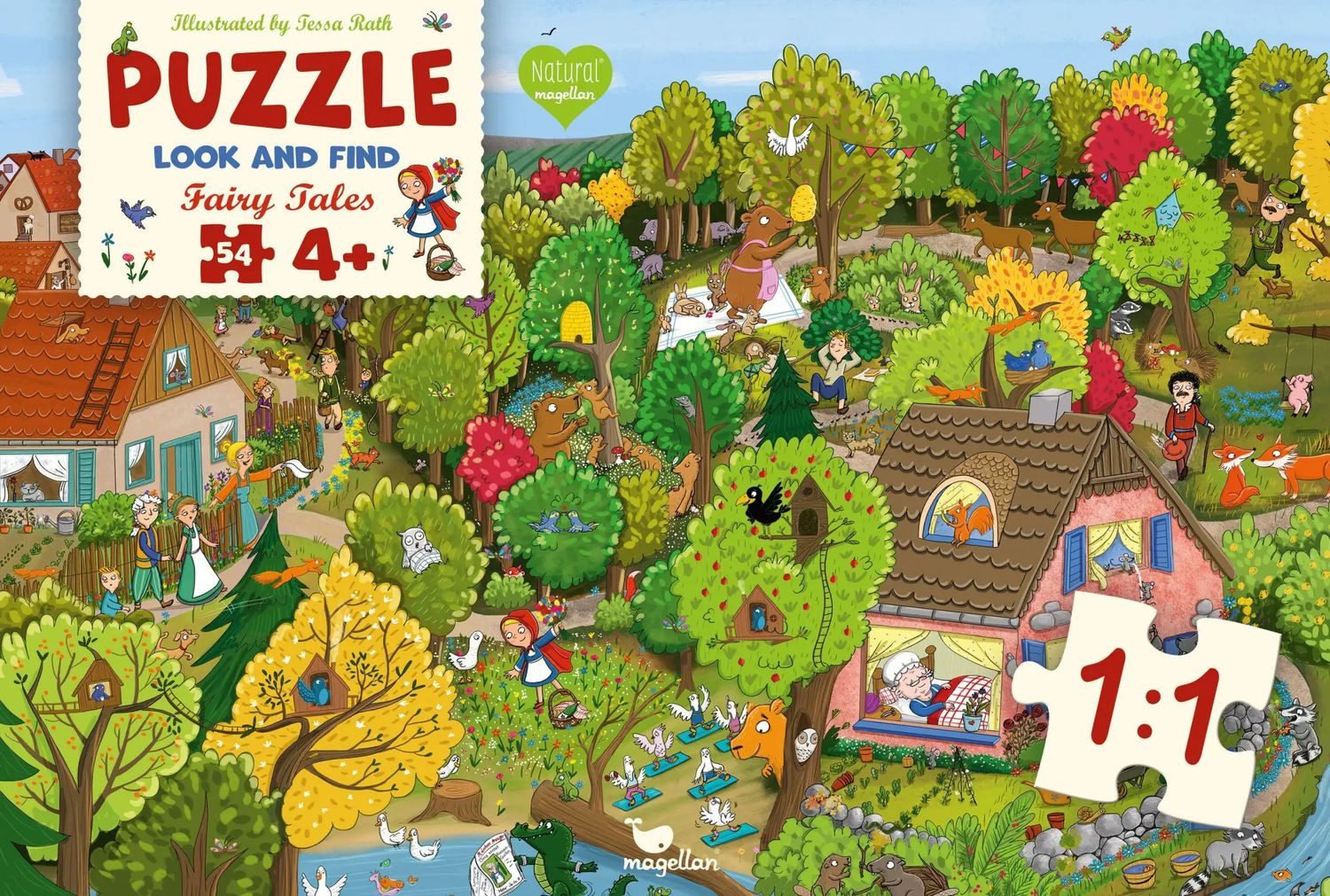 Magellan Puzzle Look and Find - Fairy Tales - Red Riding Hood (Puzzle 54 Teile), 54 Puzzleteile
