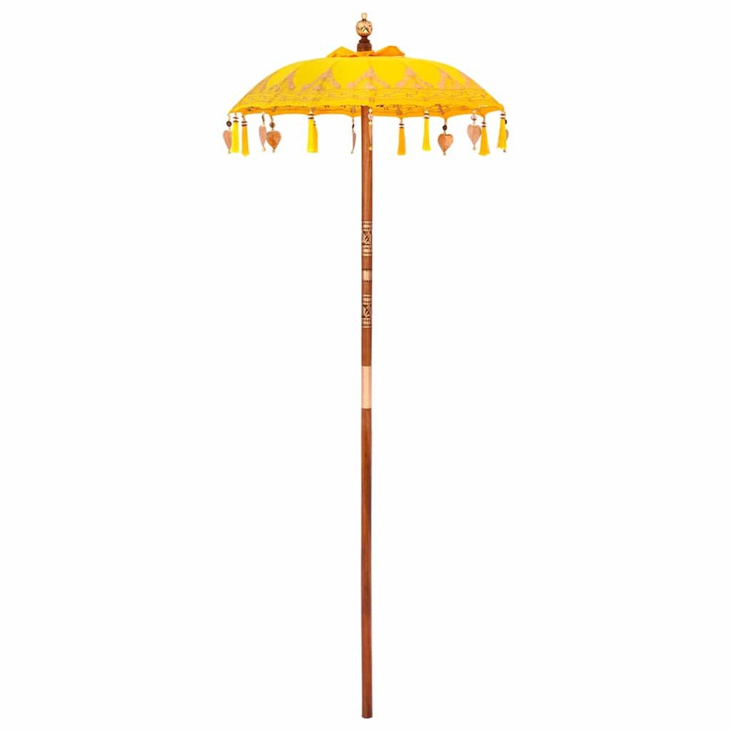 vidaXL Sonnenschirm Balinesischer Sonnenschirm Sonstiges Gelb günstig online kaufen