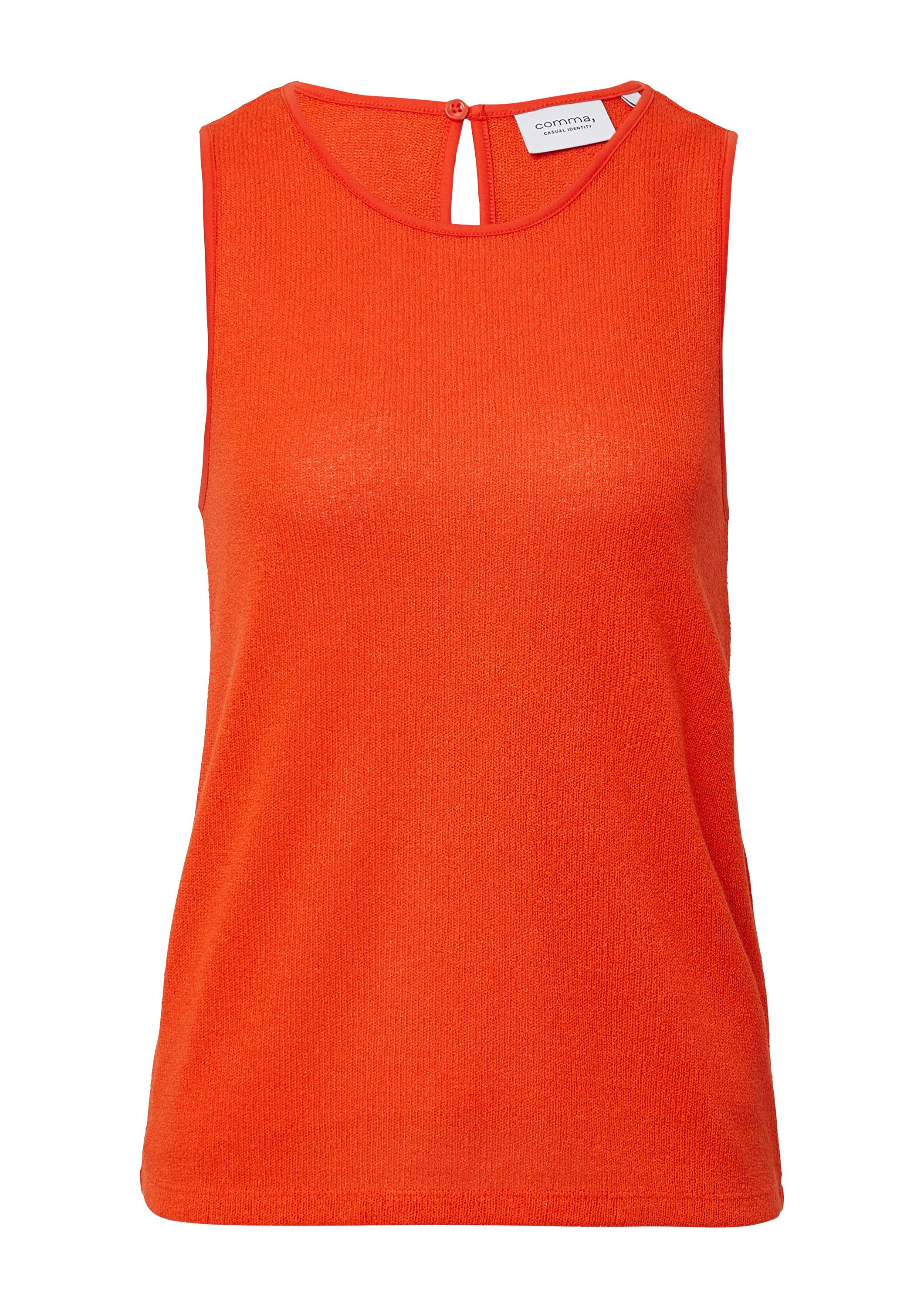 comma Muskelshirt T-Shirt Stricktop aus Viskosemix günstig online kaufen