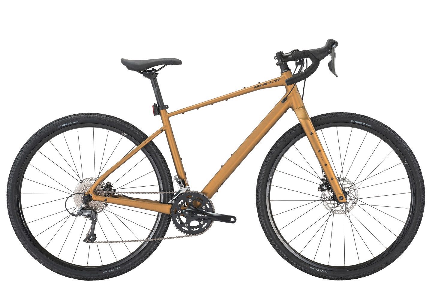 Bulls Gravelbike Bulls Grinder 1 gold 2025, 16 Gang Shimano Claris RD-R2000, Kettenschaltung