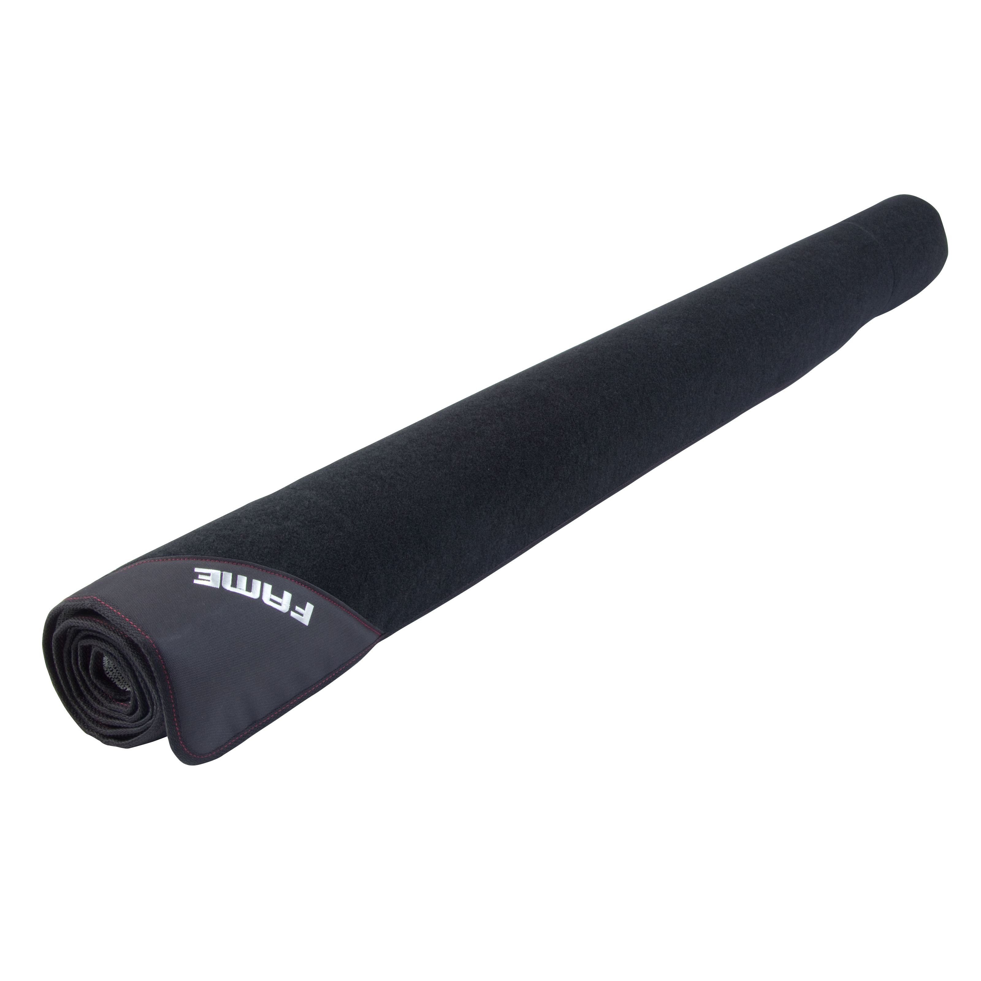 FAME Musikinstrumentenständer, (Drum Teppich 200x160cm Schwarz Rutschfest Gummierte Unterseite Verstärkter Rand Ideal für E-Drummer und Konventionelle Setups Leicht Transportfreundlich, Zubehör für Drums, Drum-Teppiche), Drum Teppich, rutschfest, gummiert