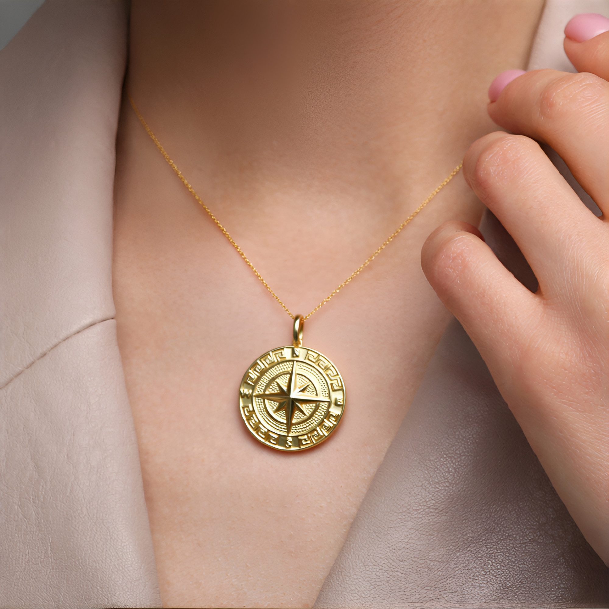 Cavill Kettenanhänger Cavill Kompass Anhänger 925 Sterling Silber, goldfarb günstig online kaufen