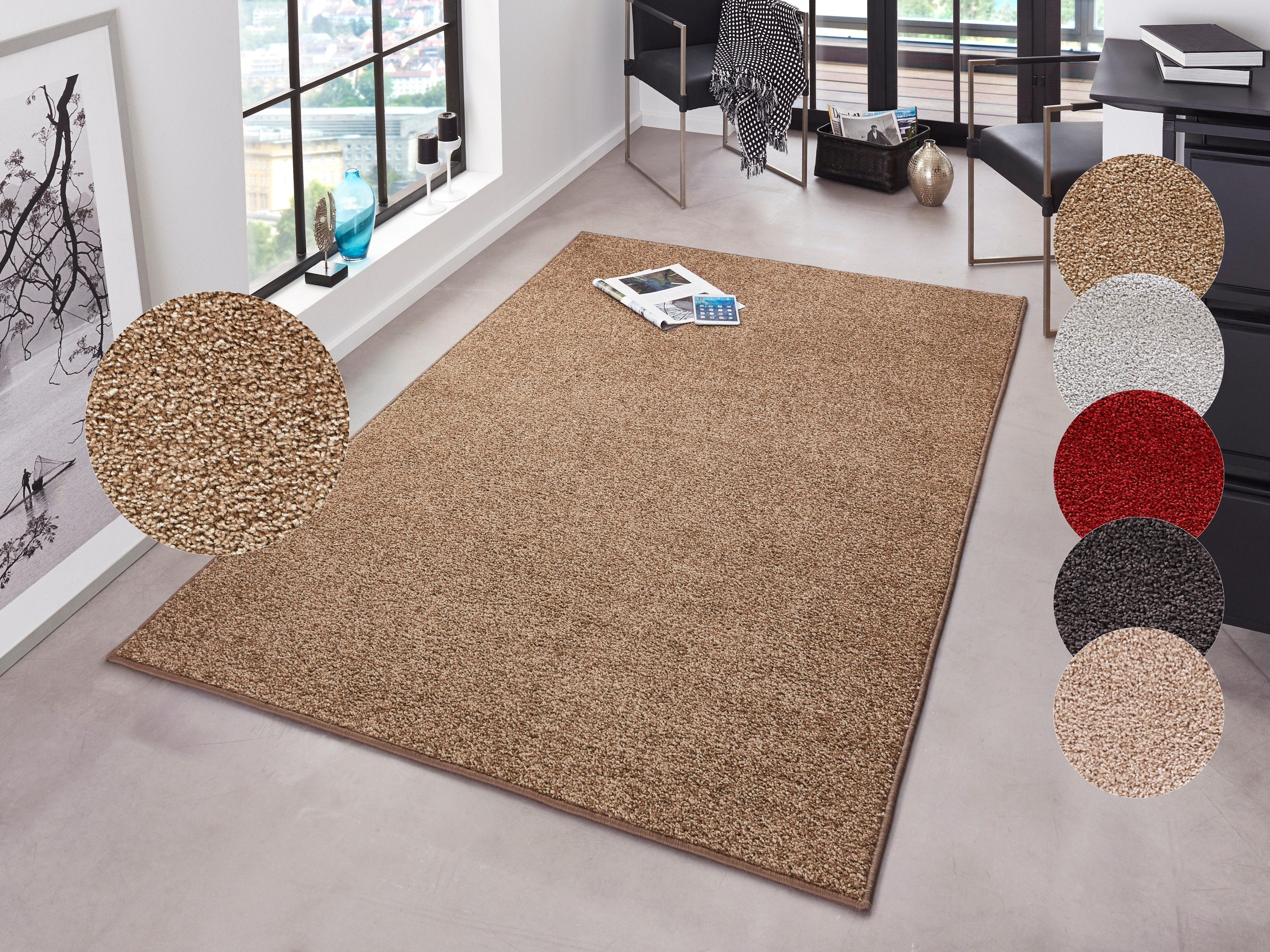 HANSE Home Teppich »Pure 100 Kurzflor«, rechteckig, 13 mm Höhe, Kurzflor, u günstig online kaufen