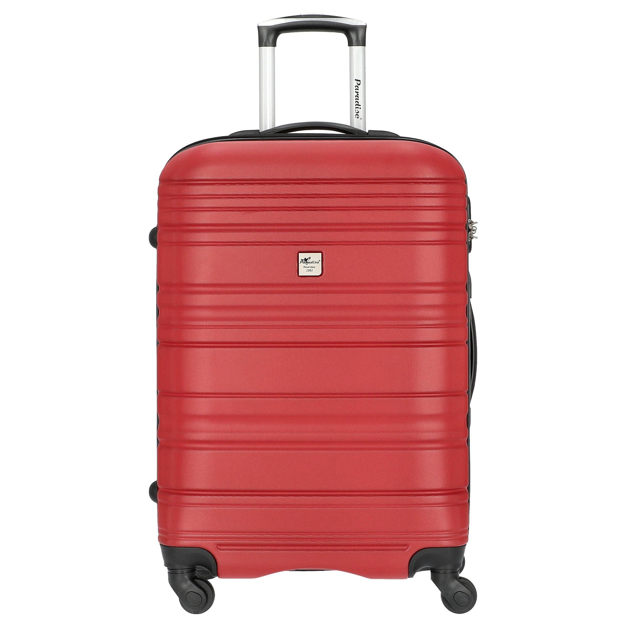 CHECK.IN® Koffer Santiago - 4-Rollen-Trolley 66 cm (rot), 4 Rollen Rollen