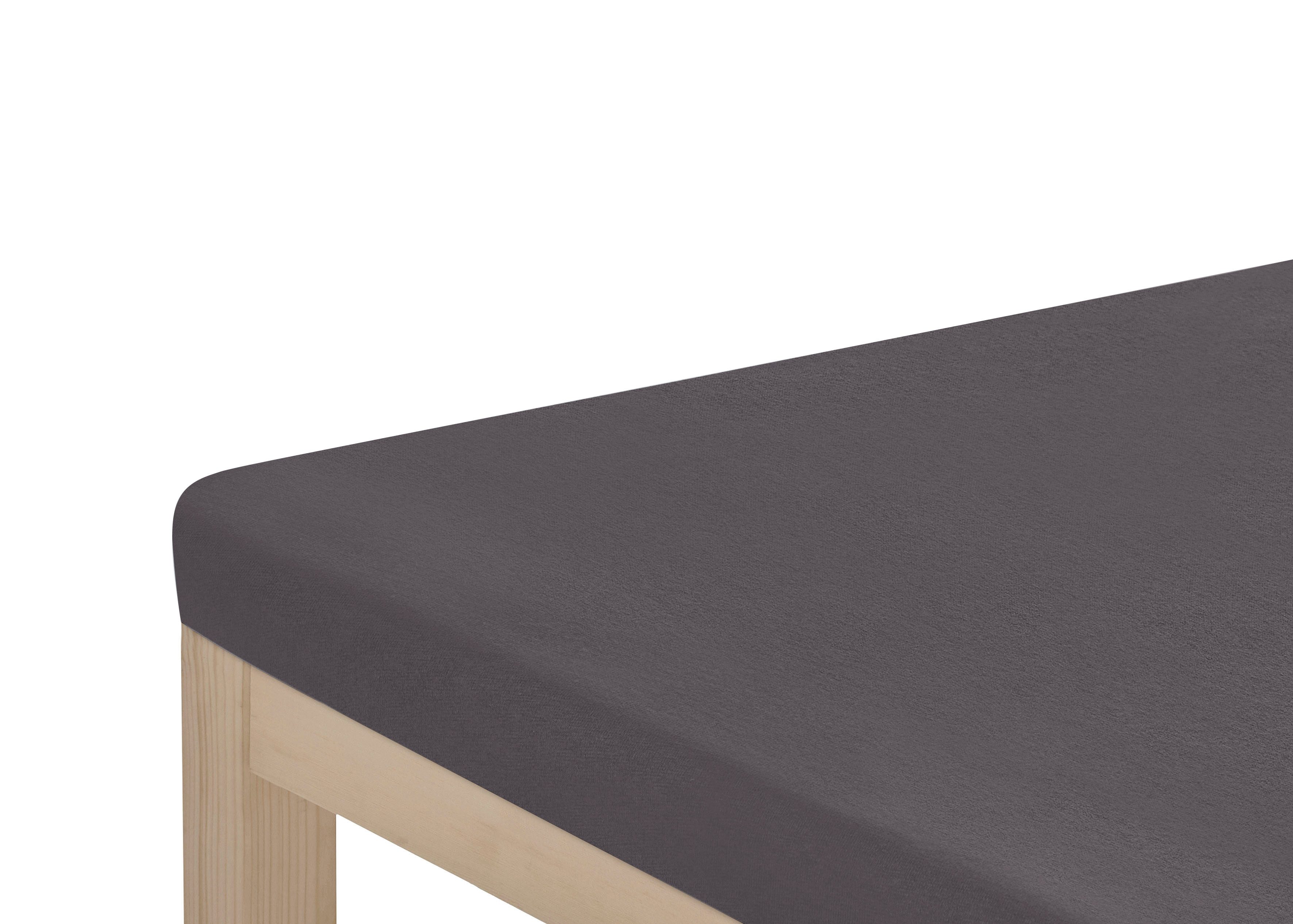 OTTO home Spannbettlaken Topper Basic, in Gr. 90x200, 140x200 oder 180x200 cm, Microfaser-Jersey, Gummizug: rundum, (1 Stück), Baumwolle, Matratzen bis 8 cm Höhe, Bettlaken, Spannbetttuch, Laken