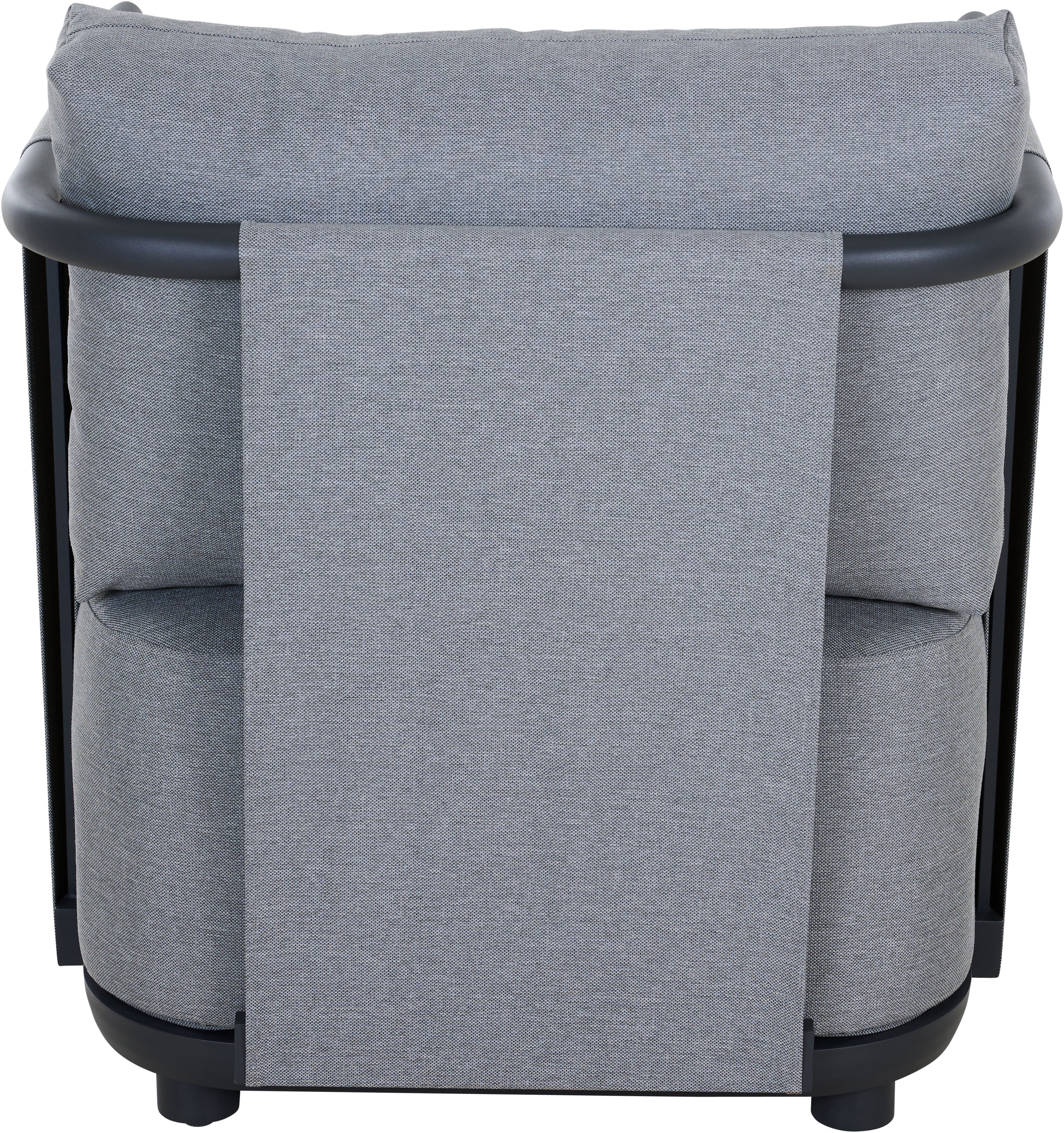 Siena Garden Gartensessel ADEYRA Loungesessel, Gestell aus Aluminium, Bezüge Ranotext® Textilgewebe, inkl. Kissen