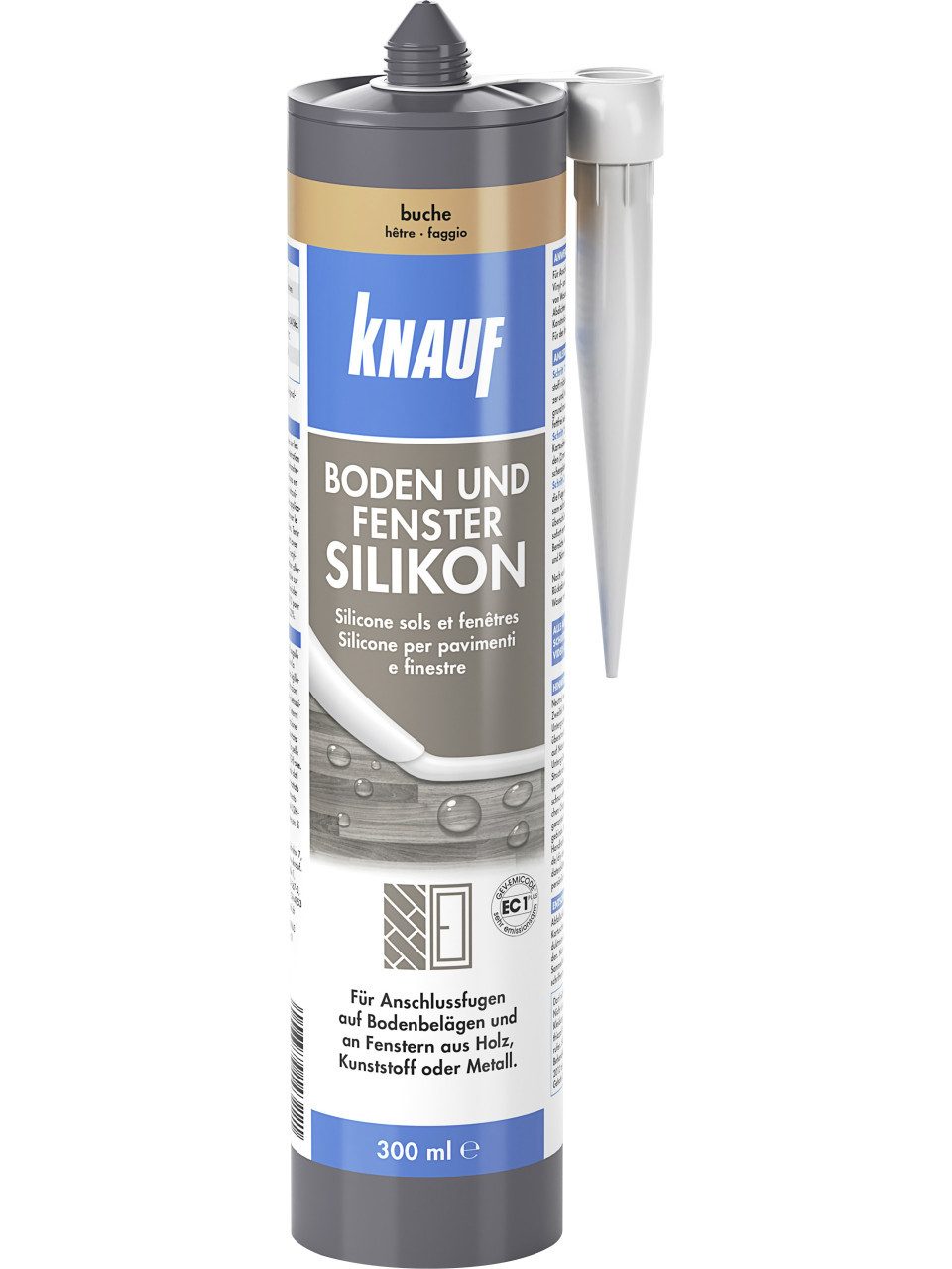 KNAUF Silikon Knauf Boden- & Fenster Silikon 300 ml buche