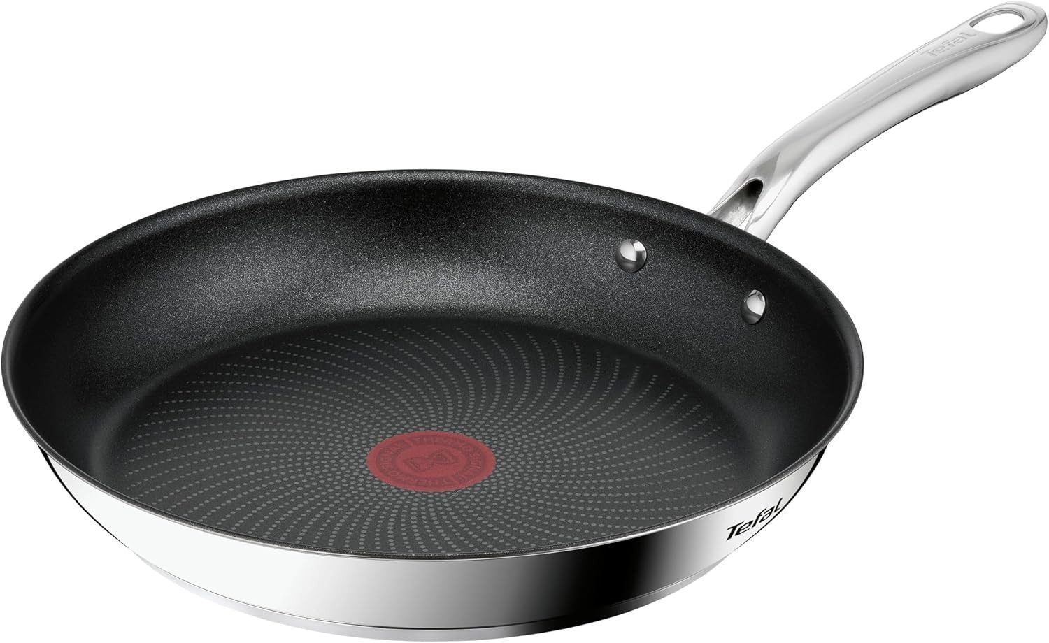 Tefal Bratpfanne Infinite, Edelstahl, 28 cm Ø, Induktion, Edelstahl Griff, Temperaturindikator