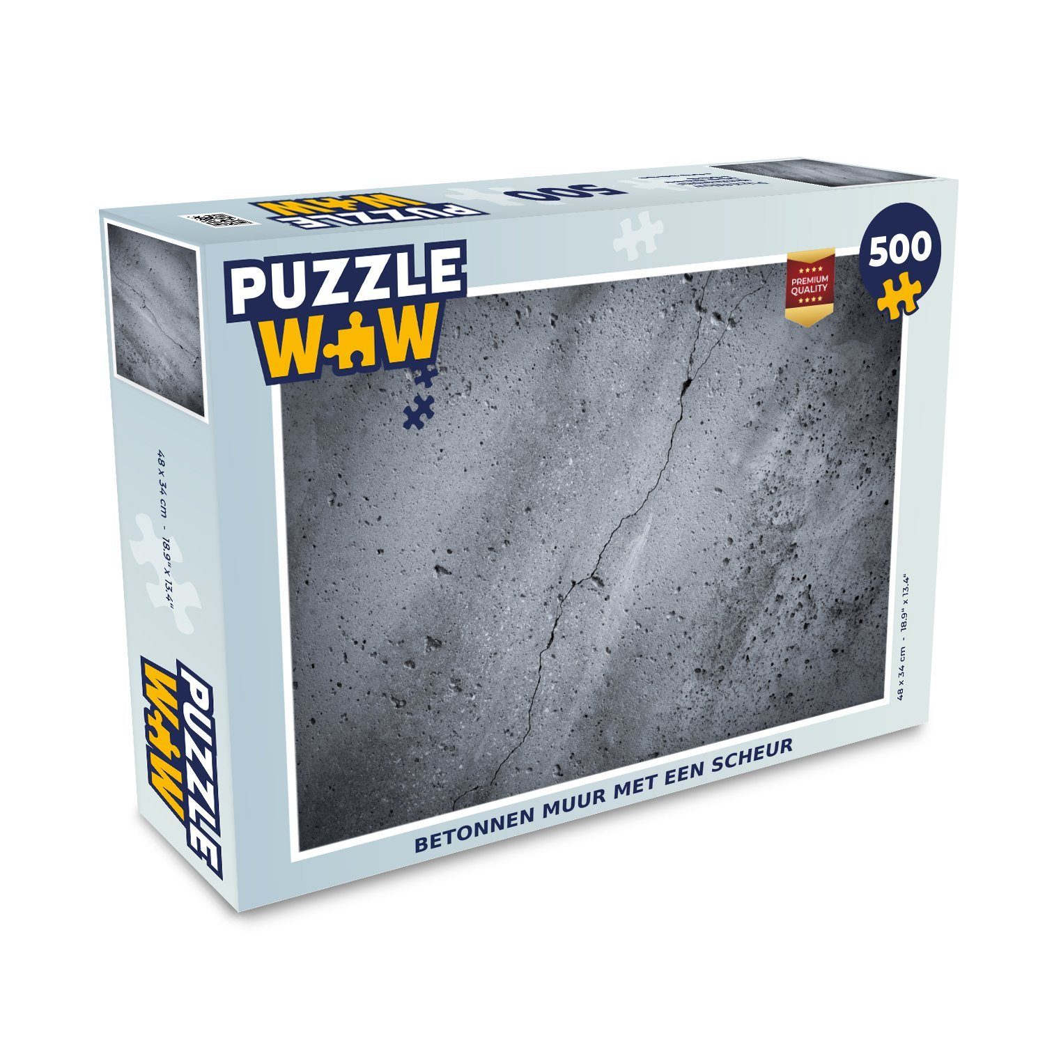 MuchoWow Puzzle Beton - Grau - Riss, 500 Puzzleteile, Foto-Puzzle,  Bilderrätsel, Puzzlespiele, Spielzeug