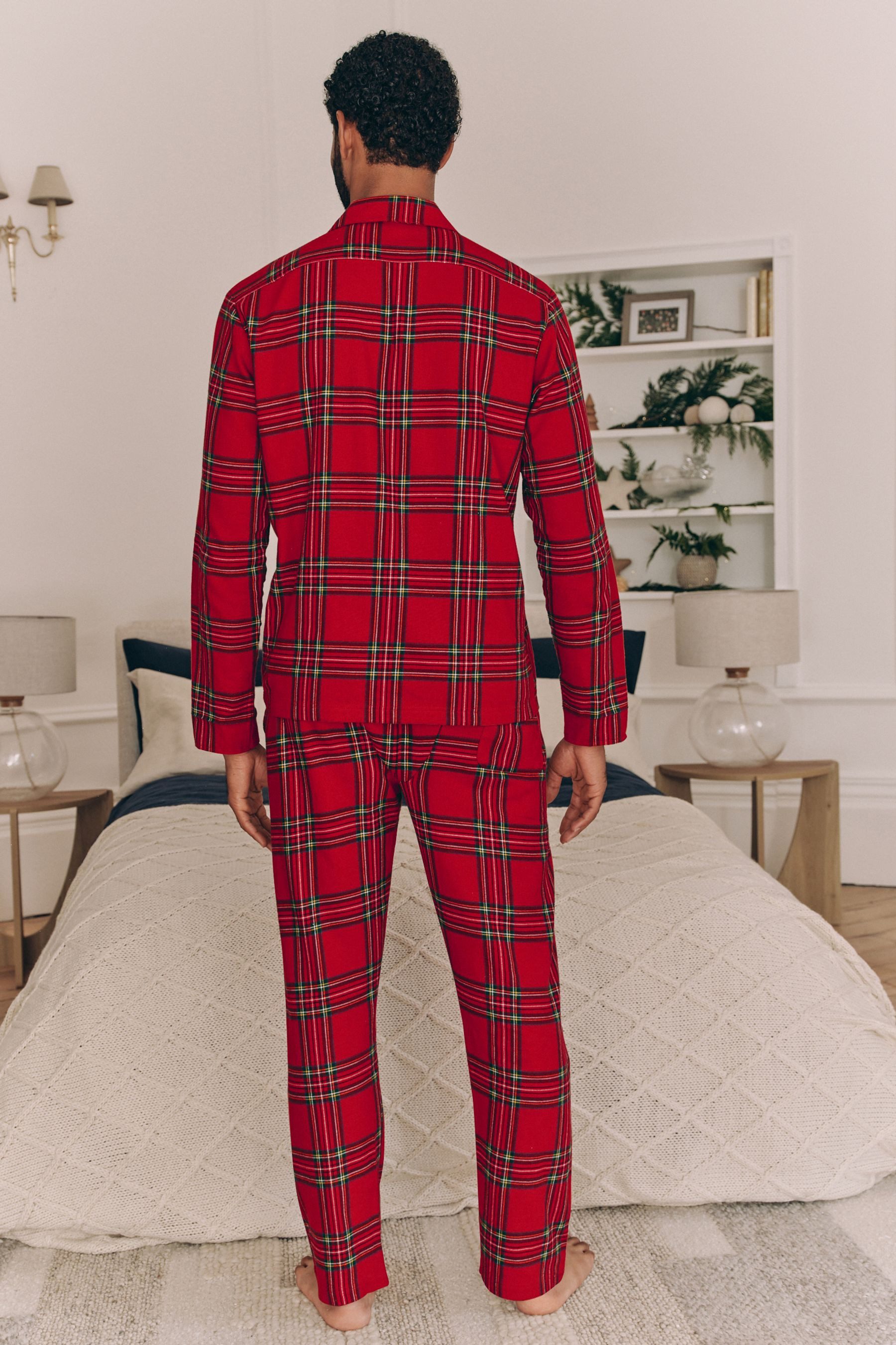 Next Pyjama Schlafanzug mit traditionellem Karomuster, günstig online kaufen
