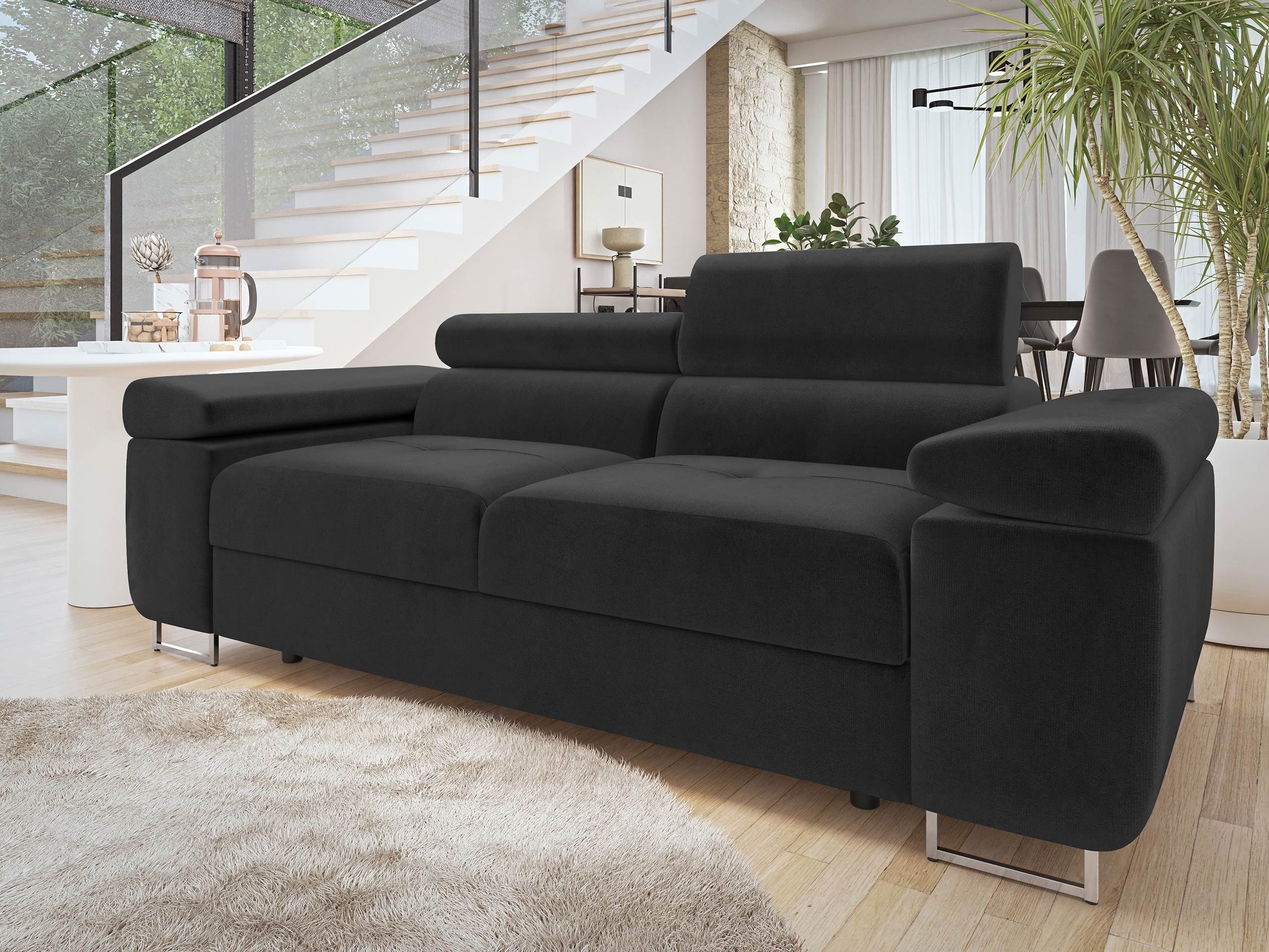 MIRJAN24 Sofa Torezio 2, Einstellbare Kopfstützen, 198x102x70-90 cm