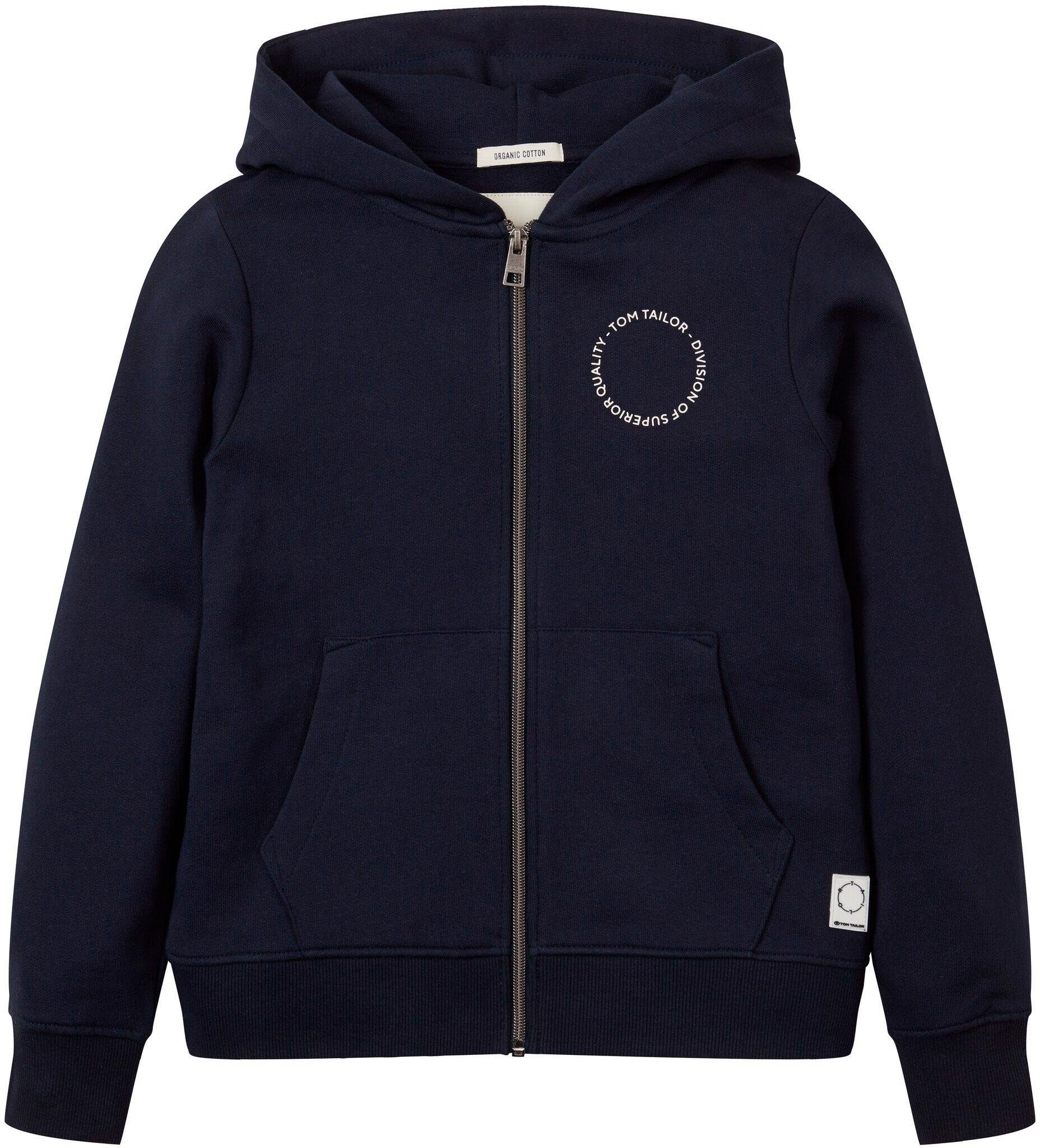 Sweatjacke TOM navy Kapuze mit TAILOR