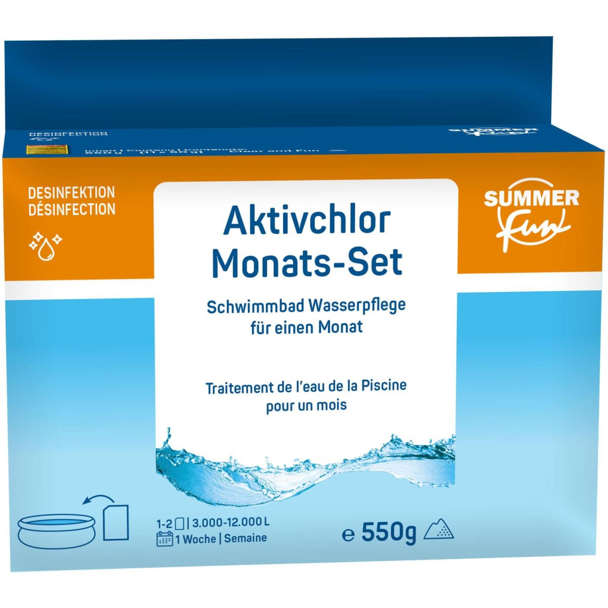 SUMMER FUN Poolpflege Summer Fun Monats-Set Chlor