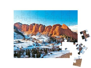 puzzleYOU Puzzle Jeti-Oguz Canyon (Sieben Stiere), Kirgisistan, 48 Puzzleteile, puzzleYOU-Kollektionen