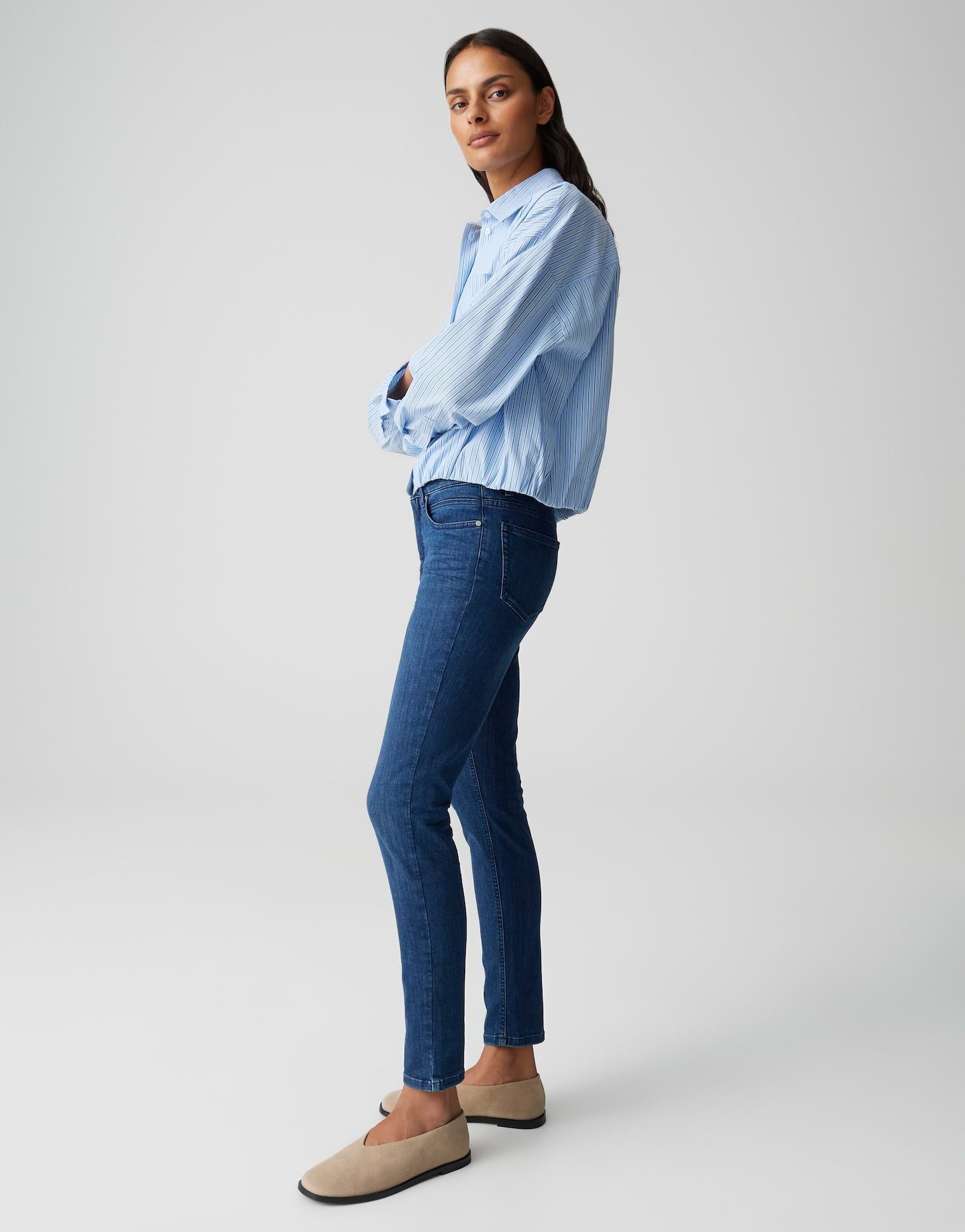 OPUS PANTS Skinny-fit-Jeans ENJA EASE mit Powerstretch Low Rise Ankle, Spanish Cotton, Zip-Fly