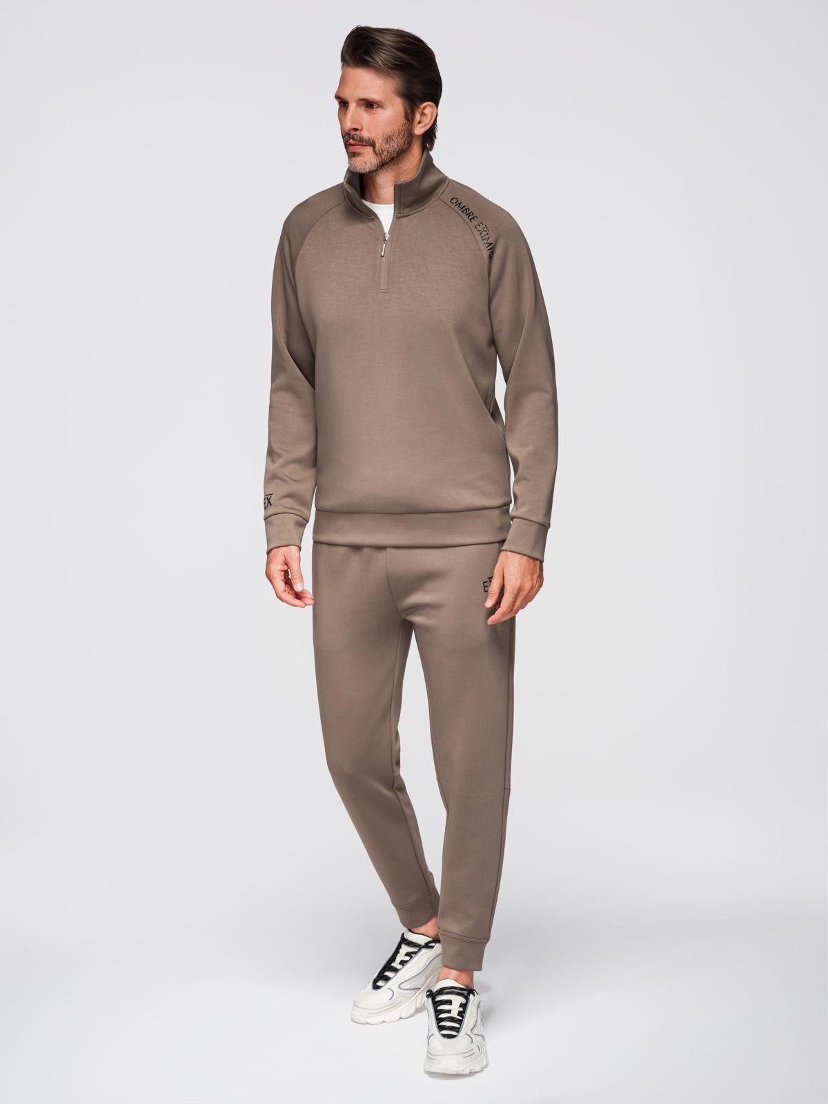 OMBRE Sweatanzug Herren-Set: Half-Zip-Sweatshirt + Sweatpants im Regular Fit