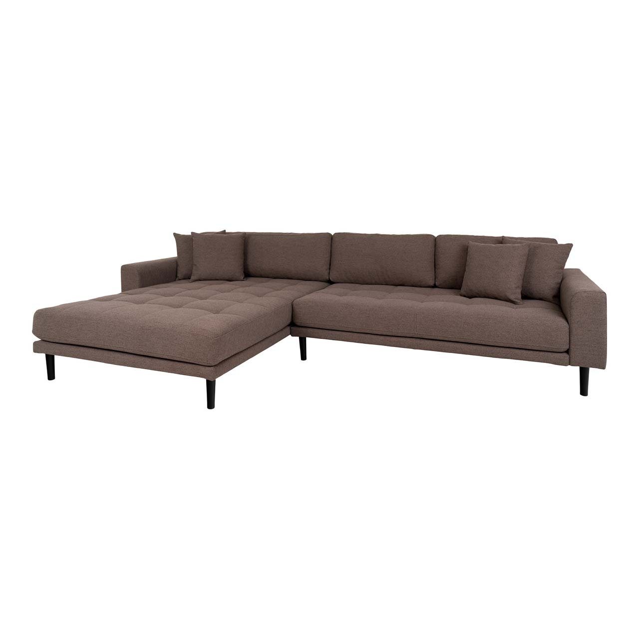 links Braun gewendet Loungesofa Lido Kissen Sofa mit 4 ebuy24 Sofa,