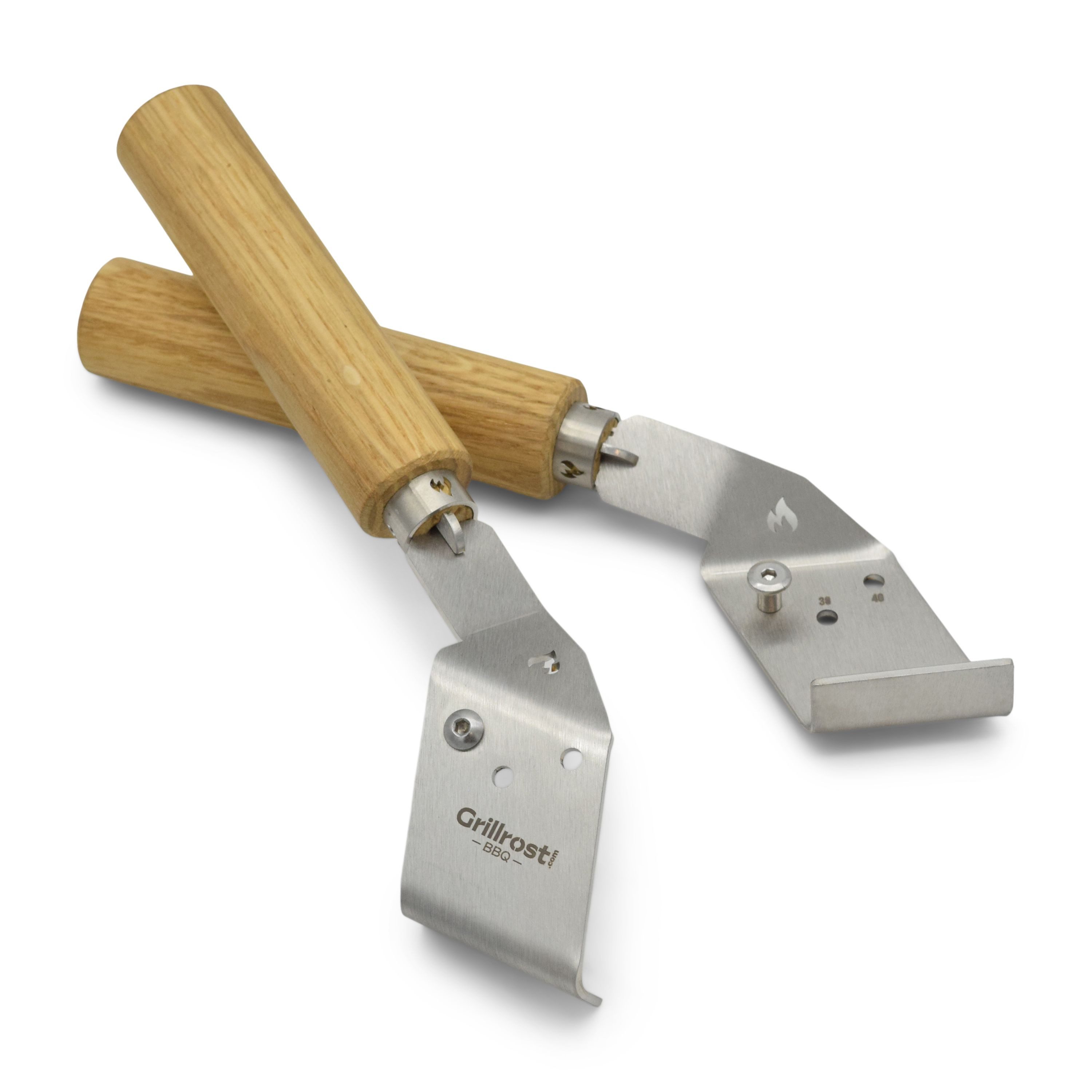 Grillrost.com BBQ Grillrost BBQ Universal Griffe für jede Plancha (Paar), Made in Germany