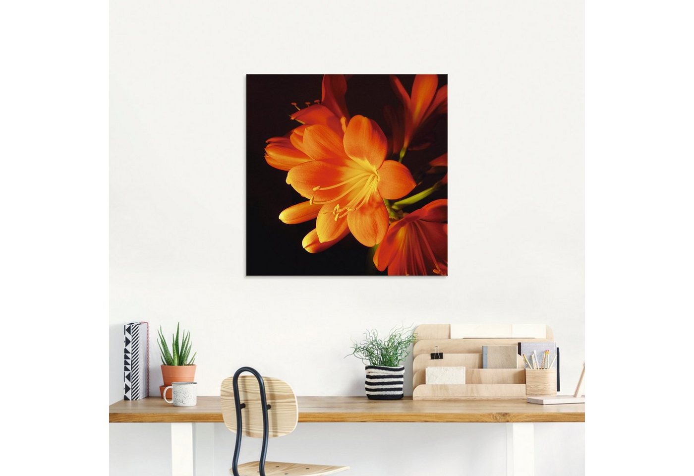 Artland Glasbild »Clivie in leuchtendem Orange«, Blumen (1 Stück)-kaufen