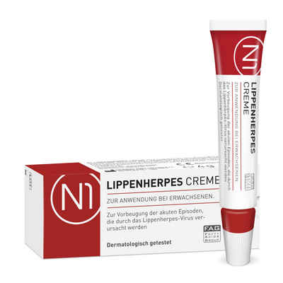 N1 Healthcare Lippencreme Herpes Creme bei Lippenherpes, wirkt sofort, patentiert, geöffnet 6 Monate haltbar